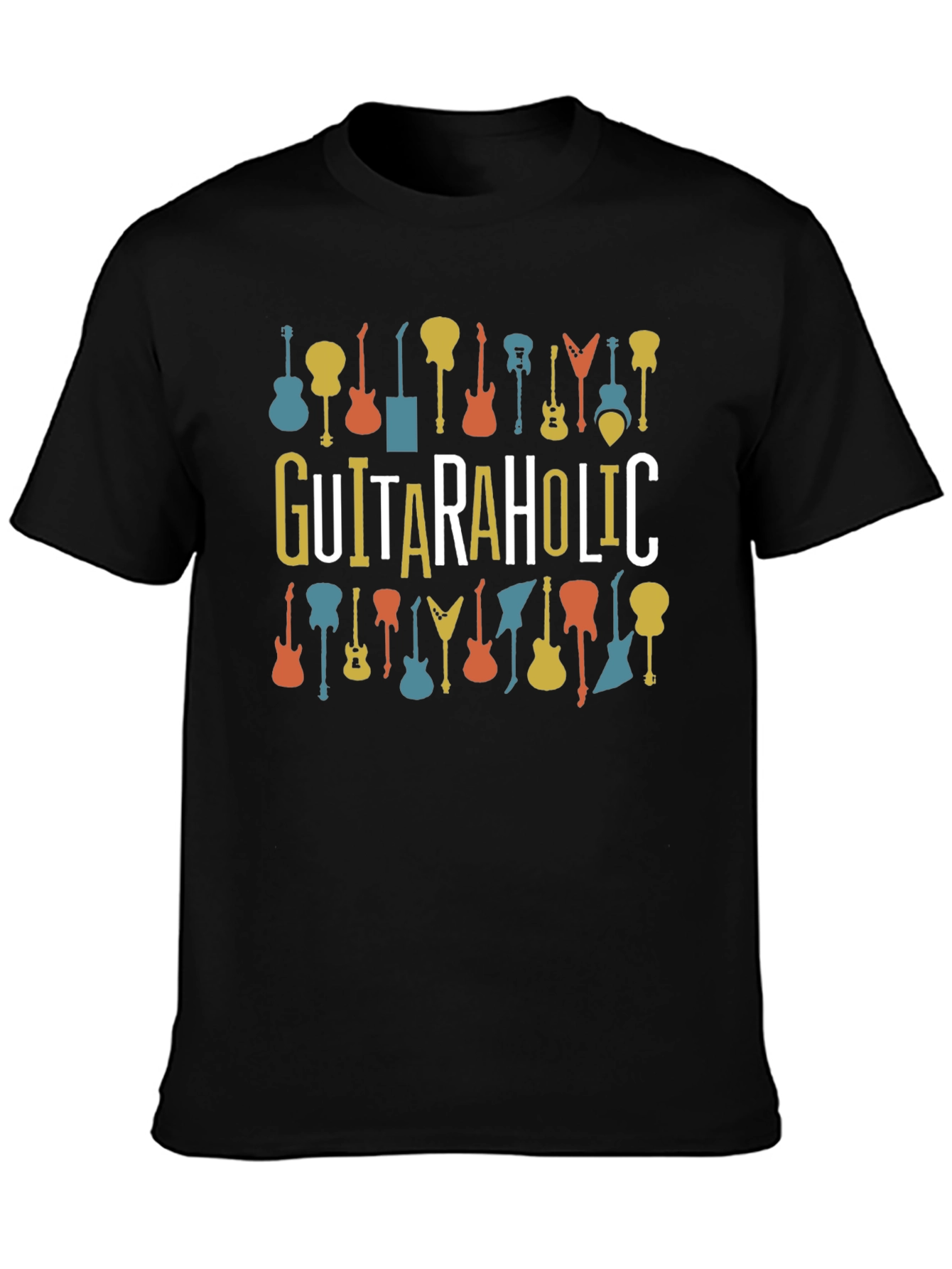 Guitaraholic Graphic Tee - Music Lovers T-Shirt
