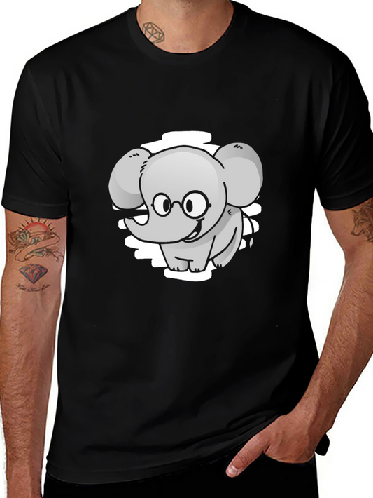 Cute Elephant Cartoon Graphic Tee