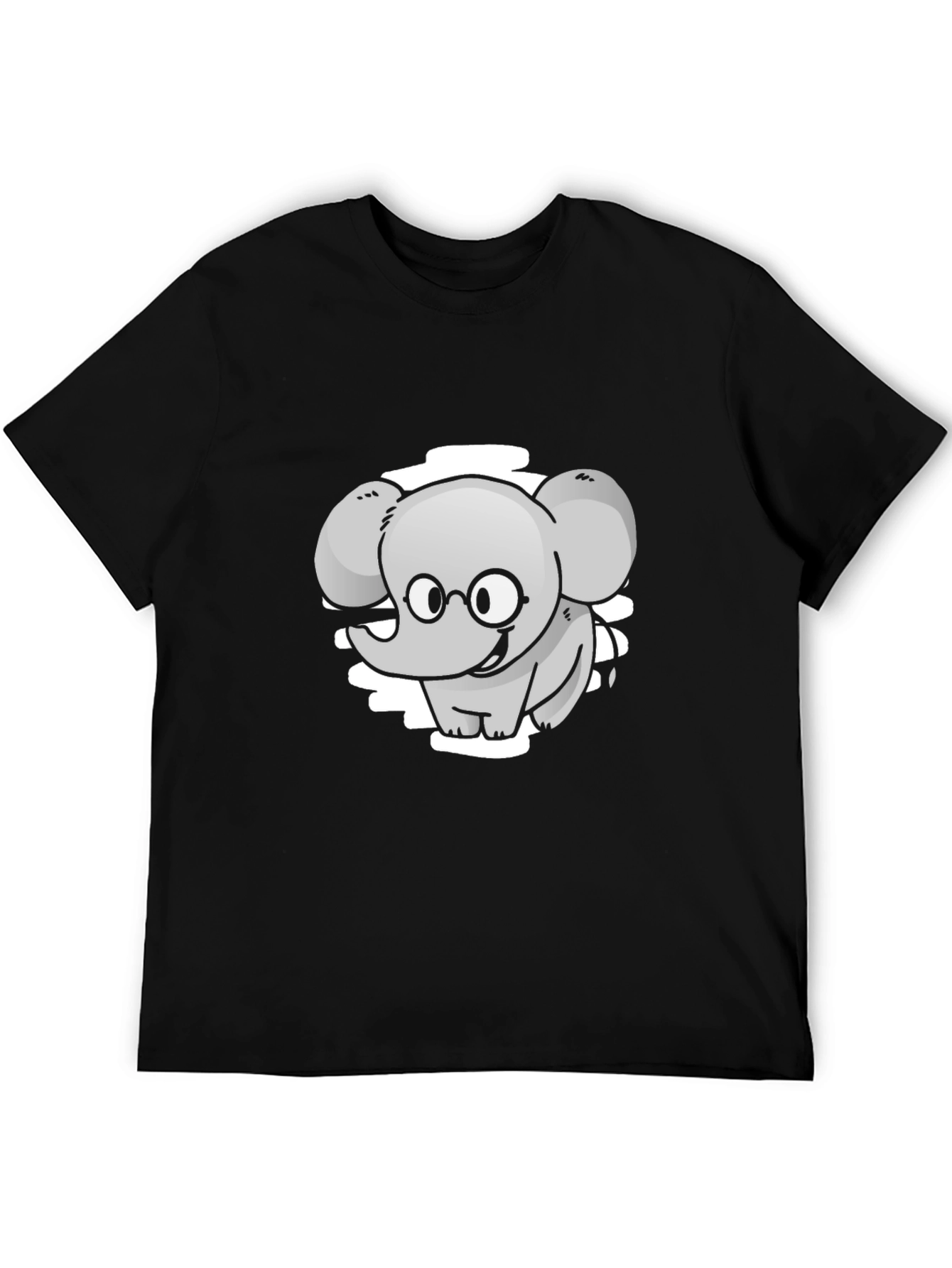 Cute Elephant Cartoon Graphic Tee