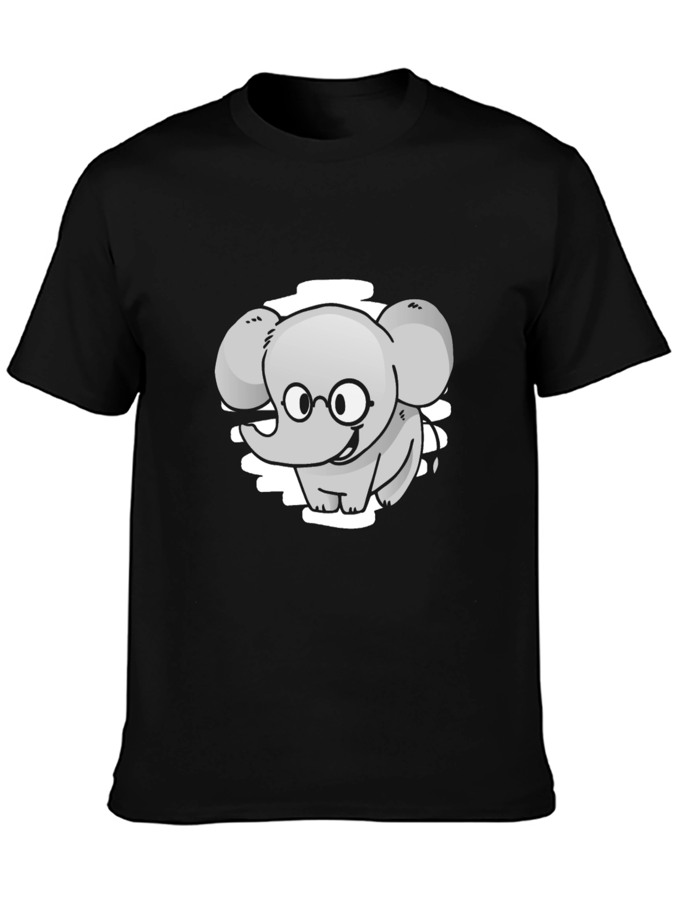 Cute Elephant Cartoon Graphic Tee