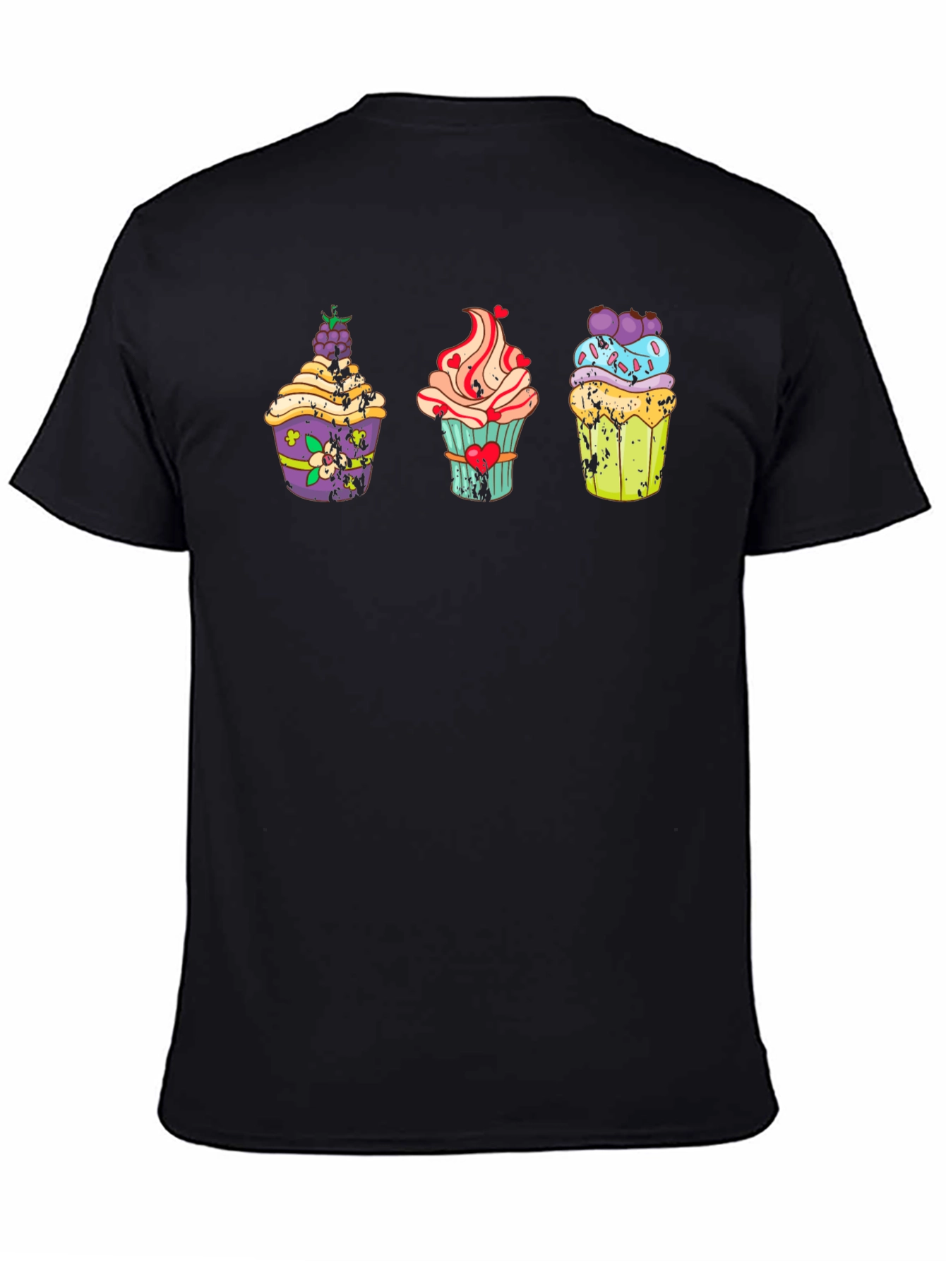Cupcake Graphic T-Shirt - Unique Dessert Design Tee