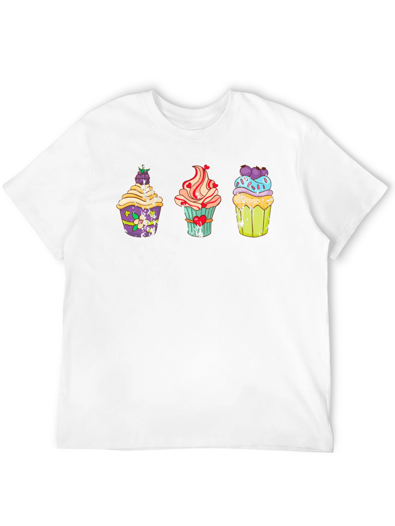 Cupcake Graphic T-Shirt - Unique Dessert Design Tee
