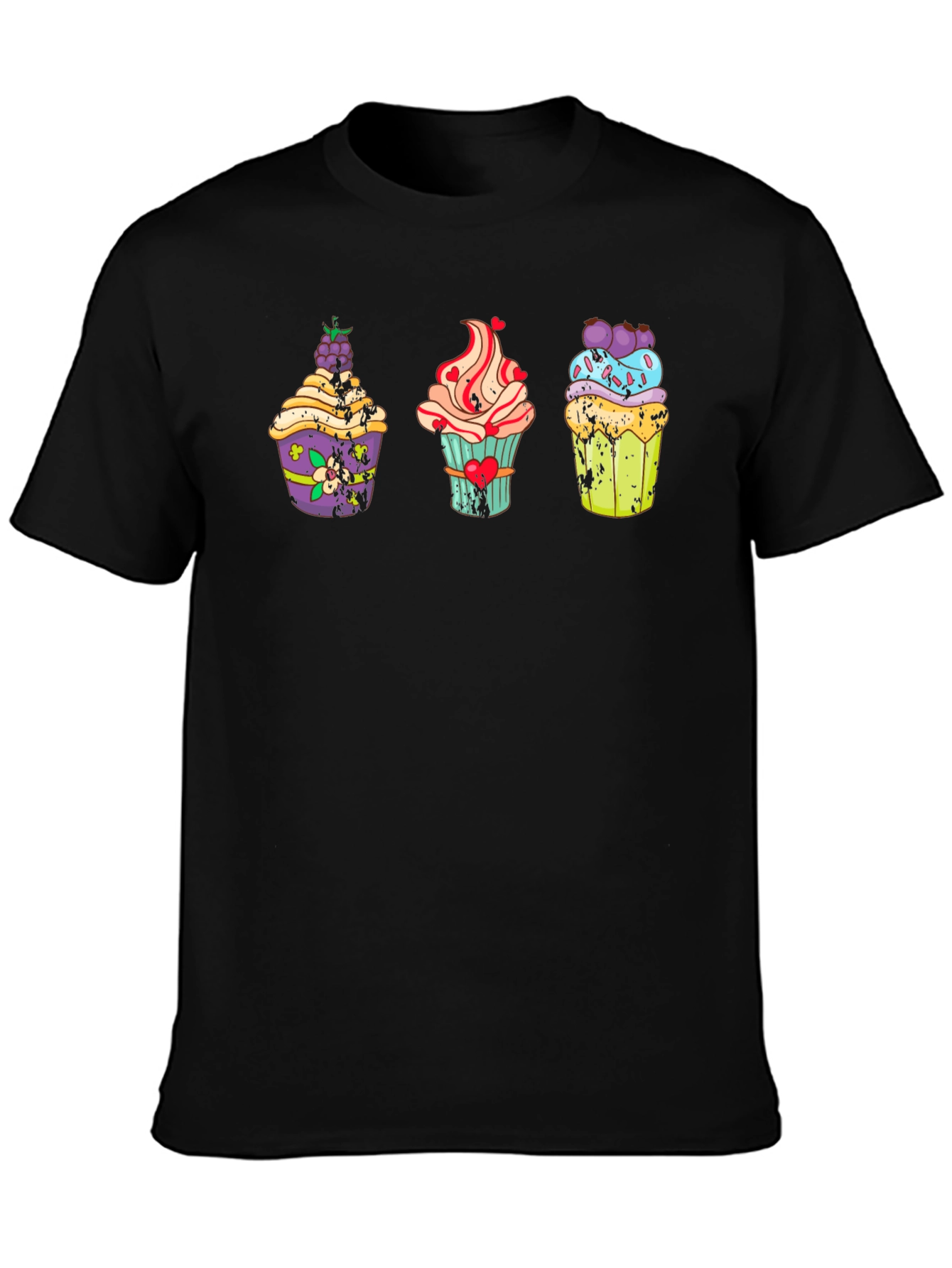 Cupcake Graphic T-Shirt - Unique Dessert Design Tee
