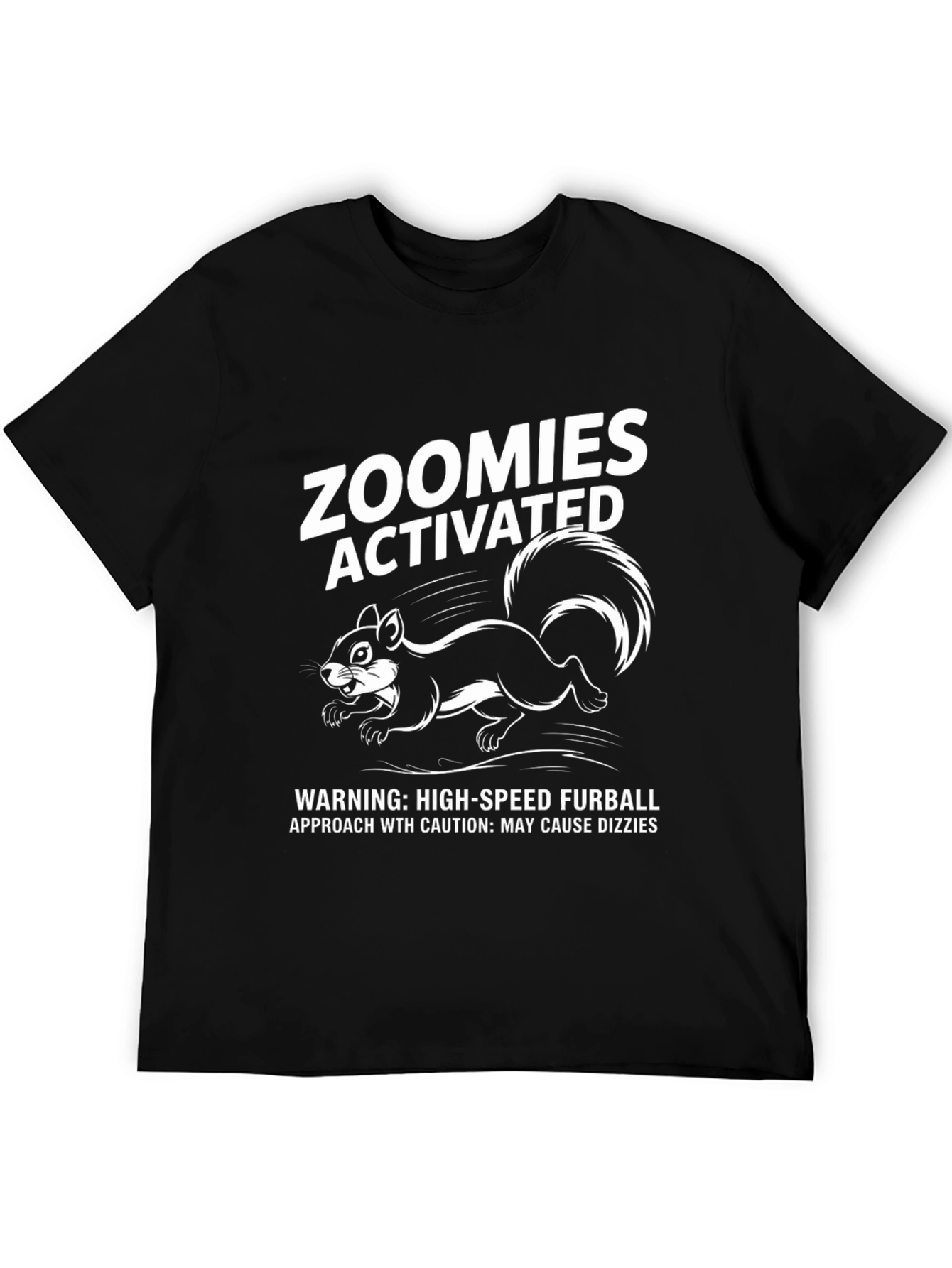 Zoomies Activated Squirrel Graphic Tee - Furball Warning!