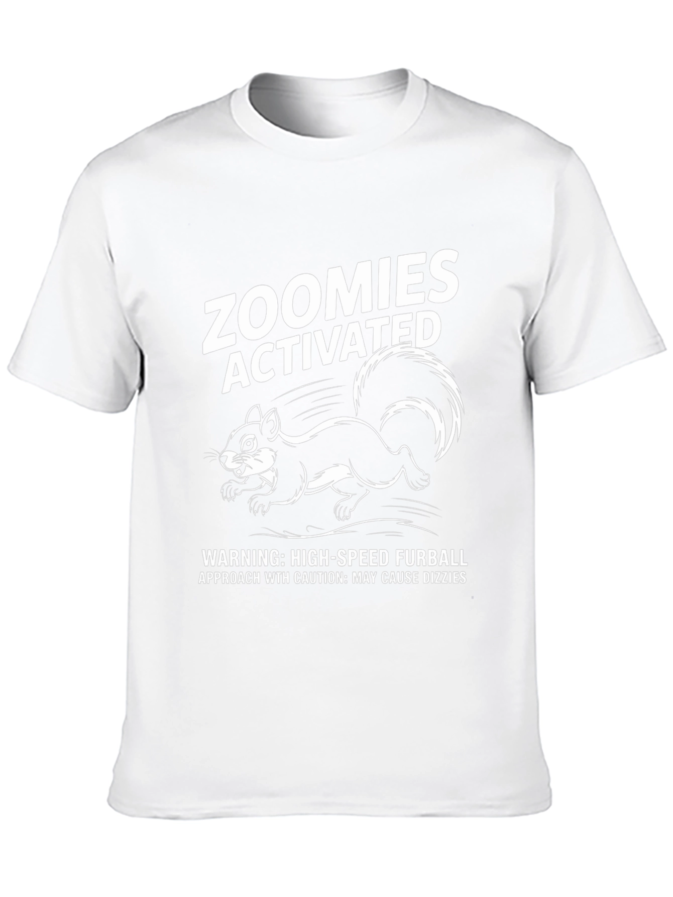 Zoomies Activated Squirrel Graphic Tee - Furball Warning!