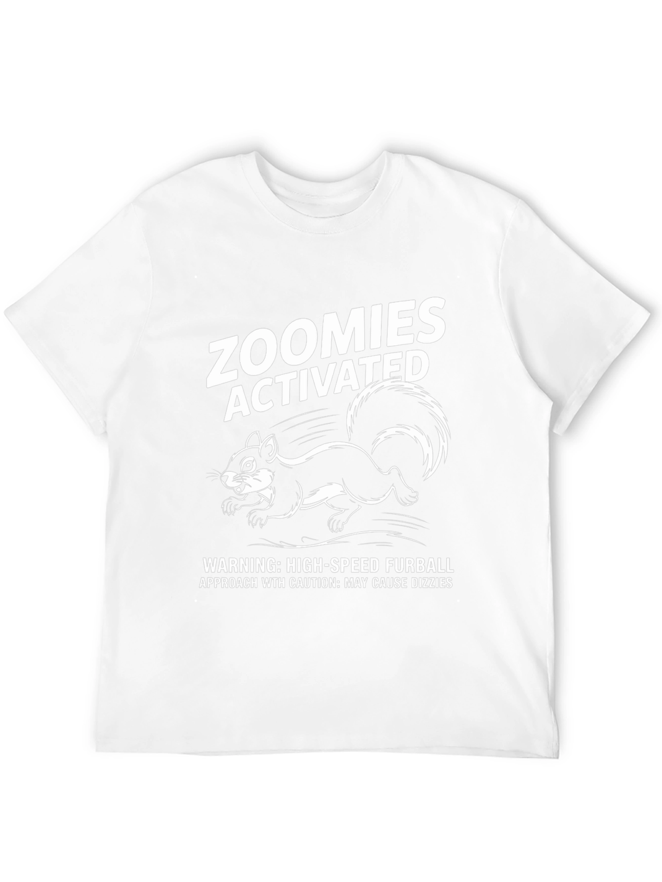 Zoomies Activated Squirrel Graphic Tee - Furball Warning!