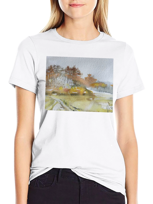 Watercolor Landscape Print Tee