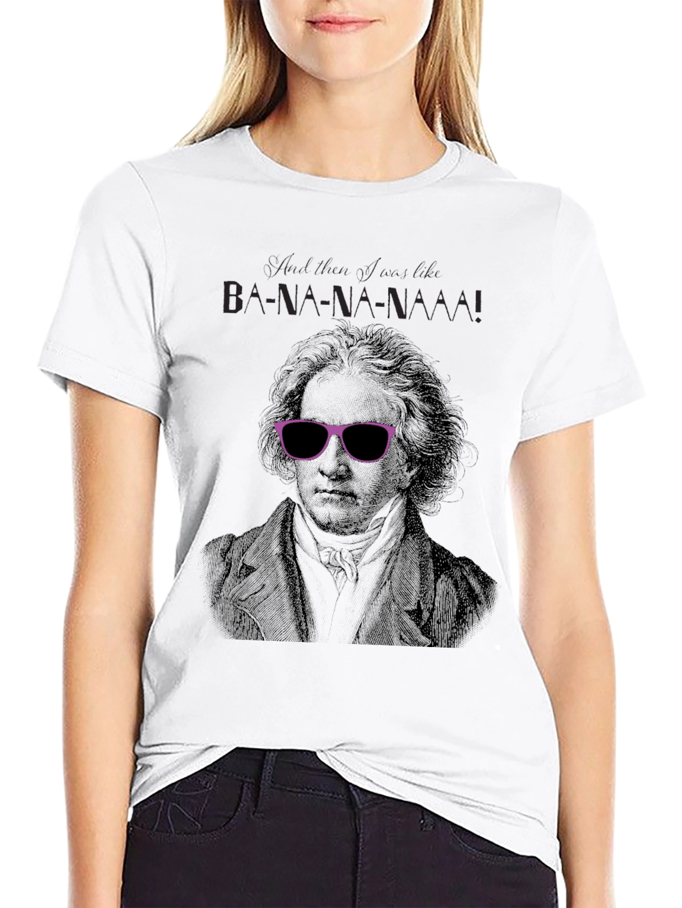 Beethoven Banana Sunglasses Graphic Tee