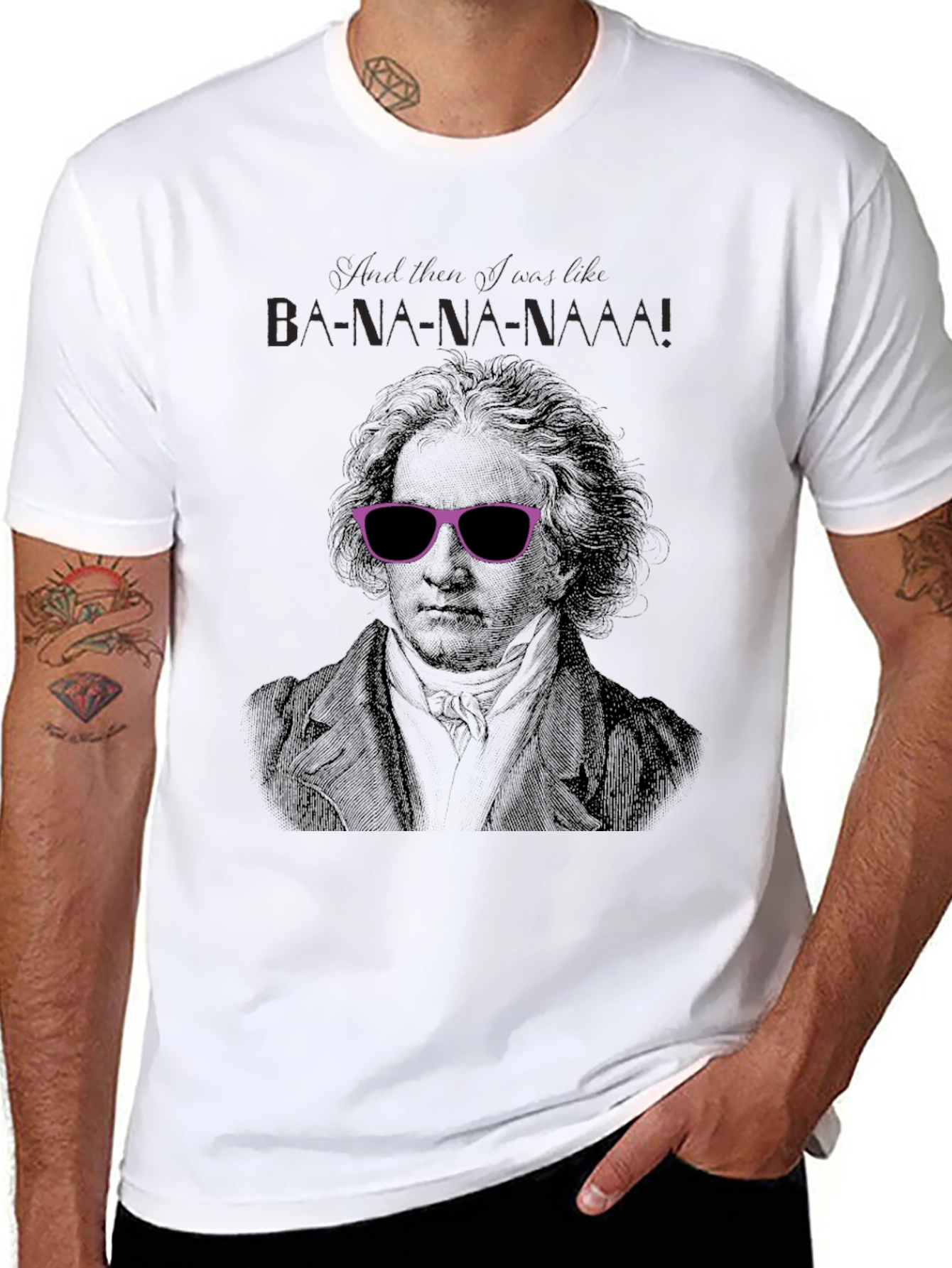 Beethoven Banana Sunglasses Graphic Tee