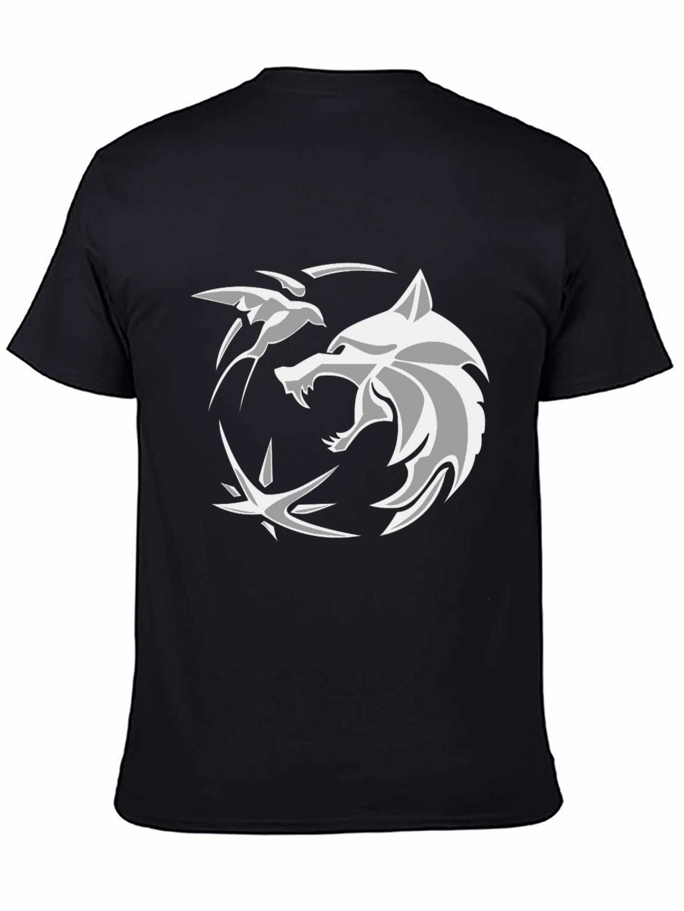 Witcher Wolf T-Shirt - Black Cotton