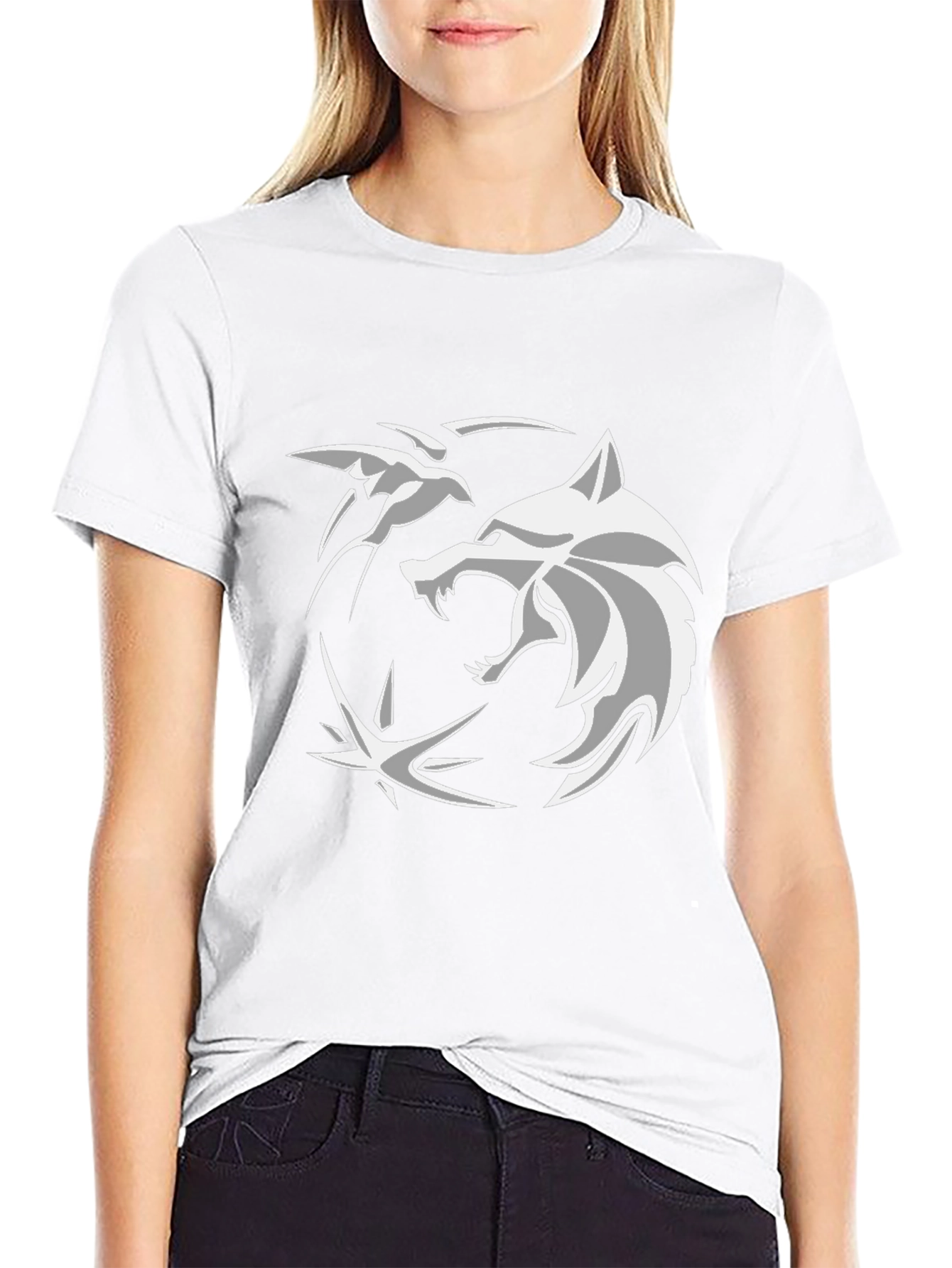 Witcher Wolf T-Shirt - Black Cotton