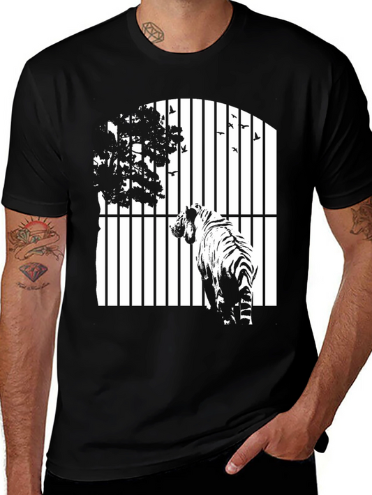 Tiger Behind Bars Graphic Tee