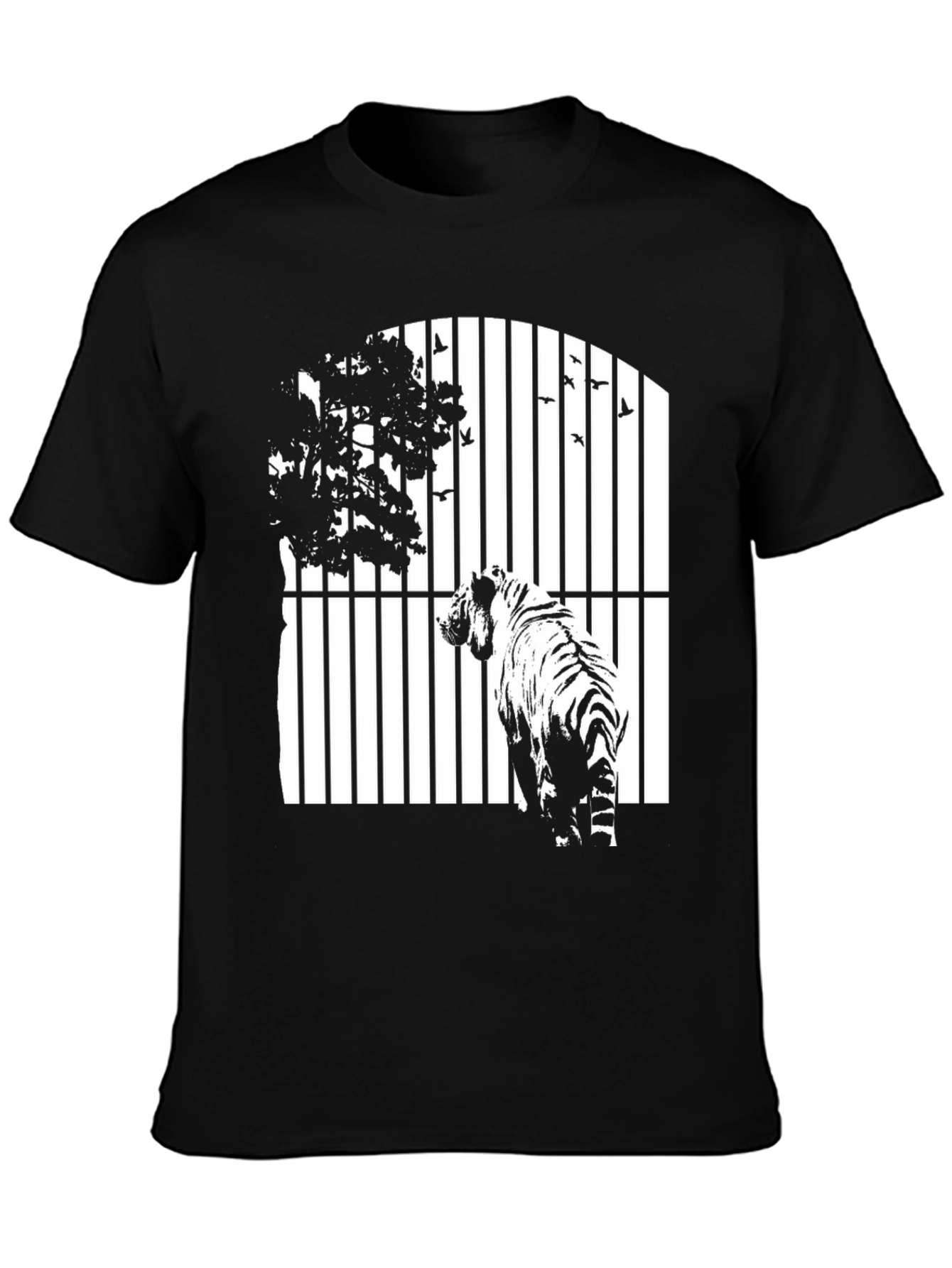 Tiger Behind Bars Graphic Tee