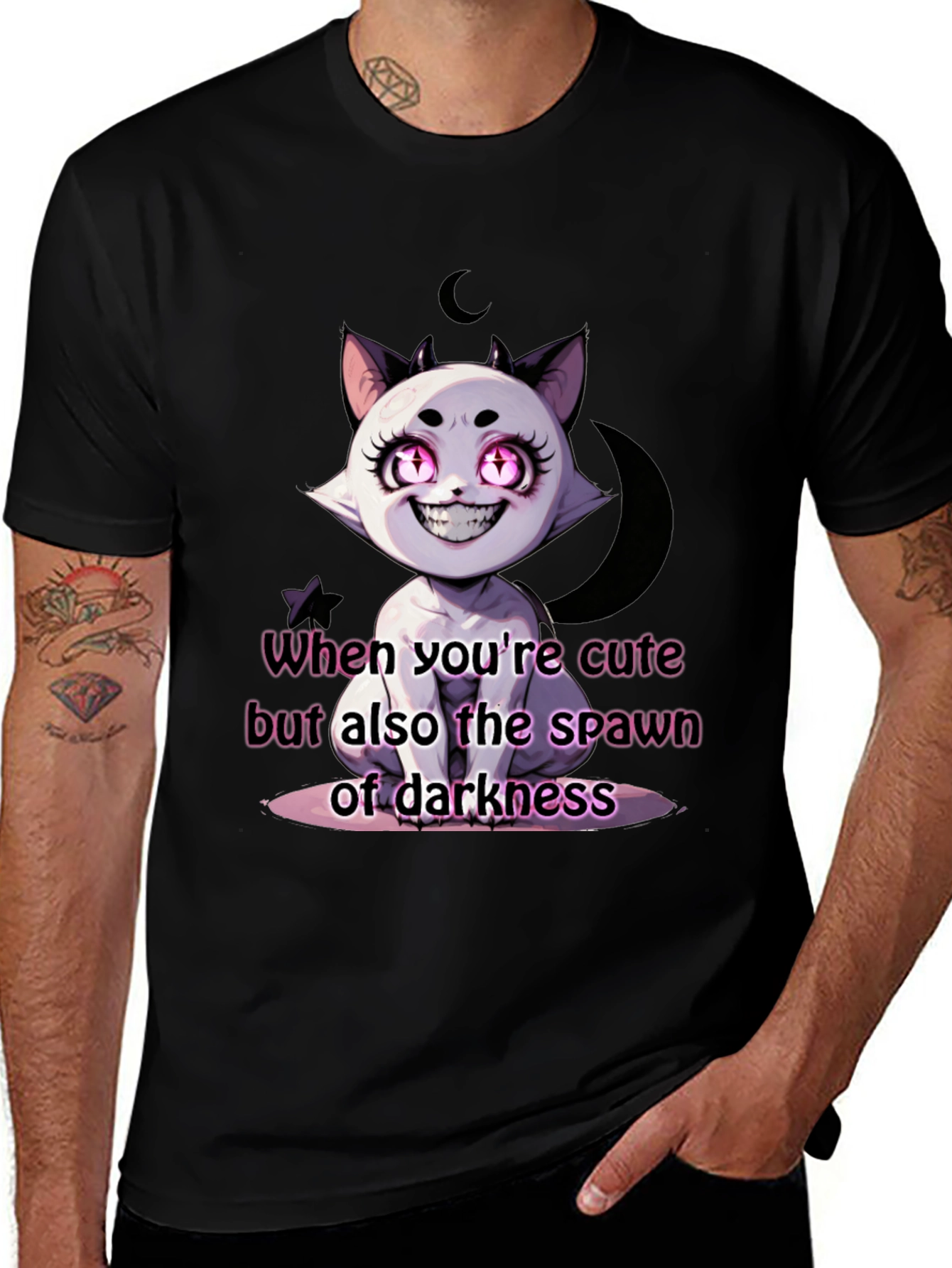 Cute Spawn of Darkness Black T-Shirt