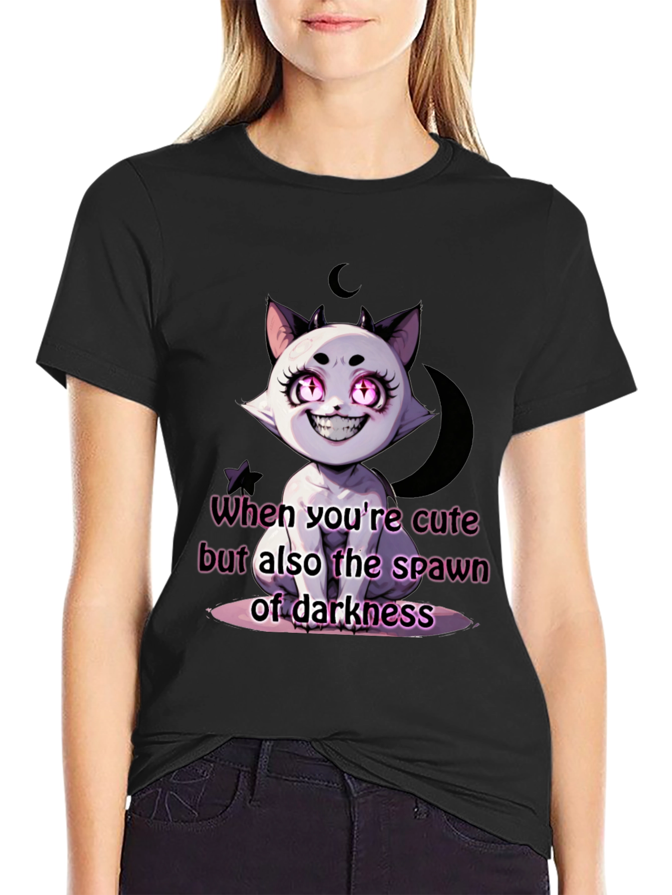 Cute Spawn of Darkness Black T-Shirt