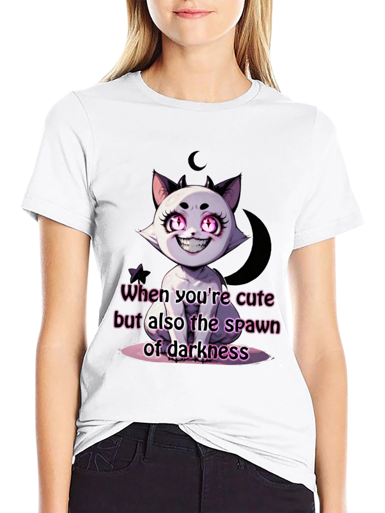 Cute Spawn of Darkness Black T-Shirt