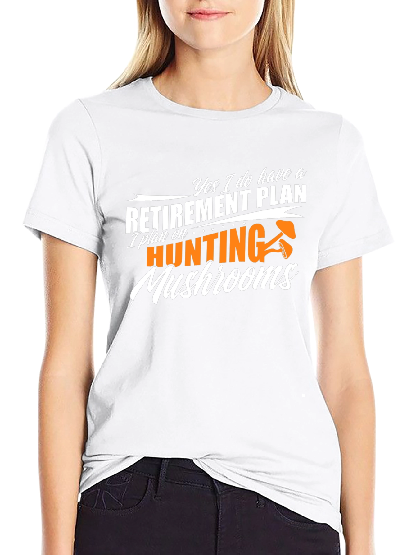Retirement Plan Mushroom Hunting Black T-Shirt