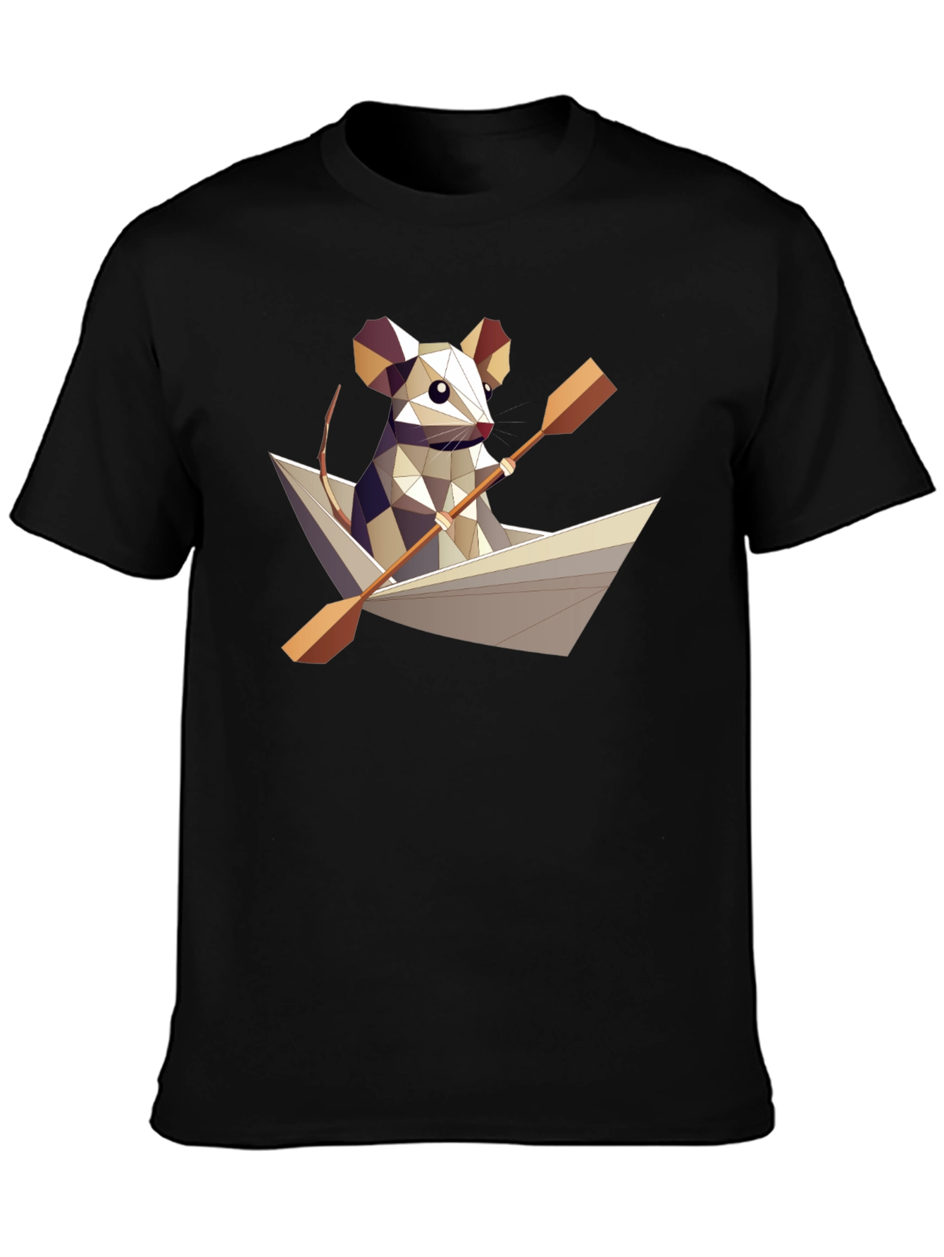 Geometric Mouse in Boat Graphic T-Shirt