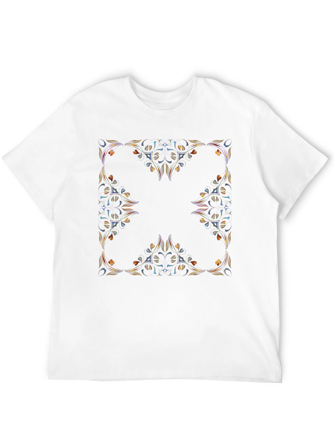 Floral Frame Black Tee