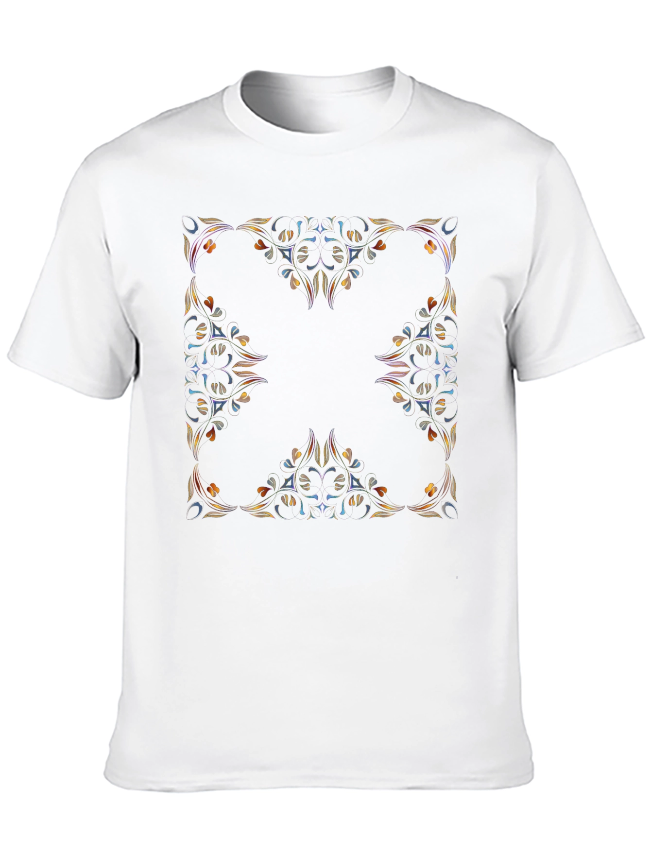 Floral Frame Black Tee