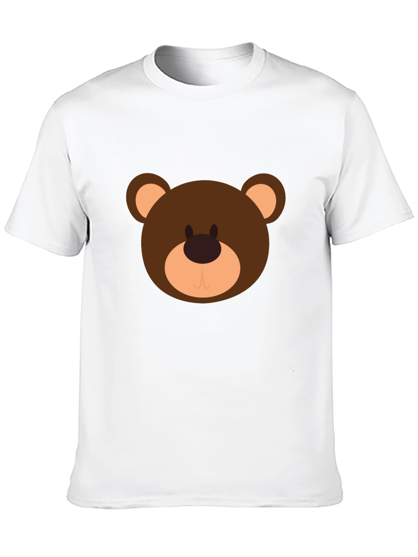 Cute Cartoon Bear Graphic Black T-Shirt