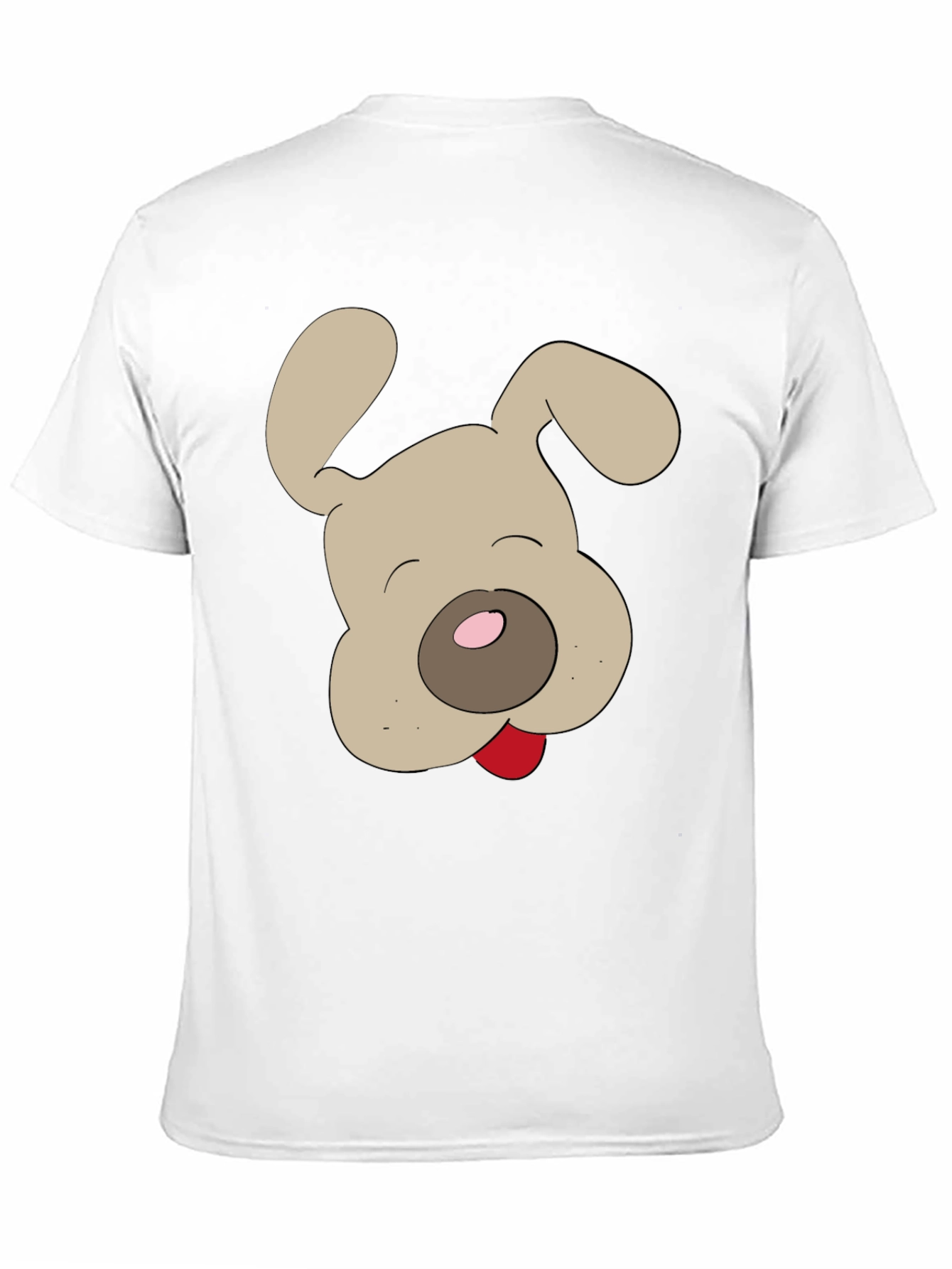 Dog Cartoon Graphic Tee - Mens Black T-Shirt