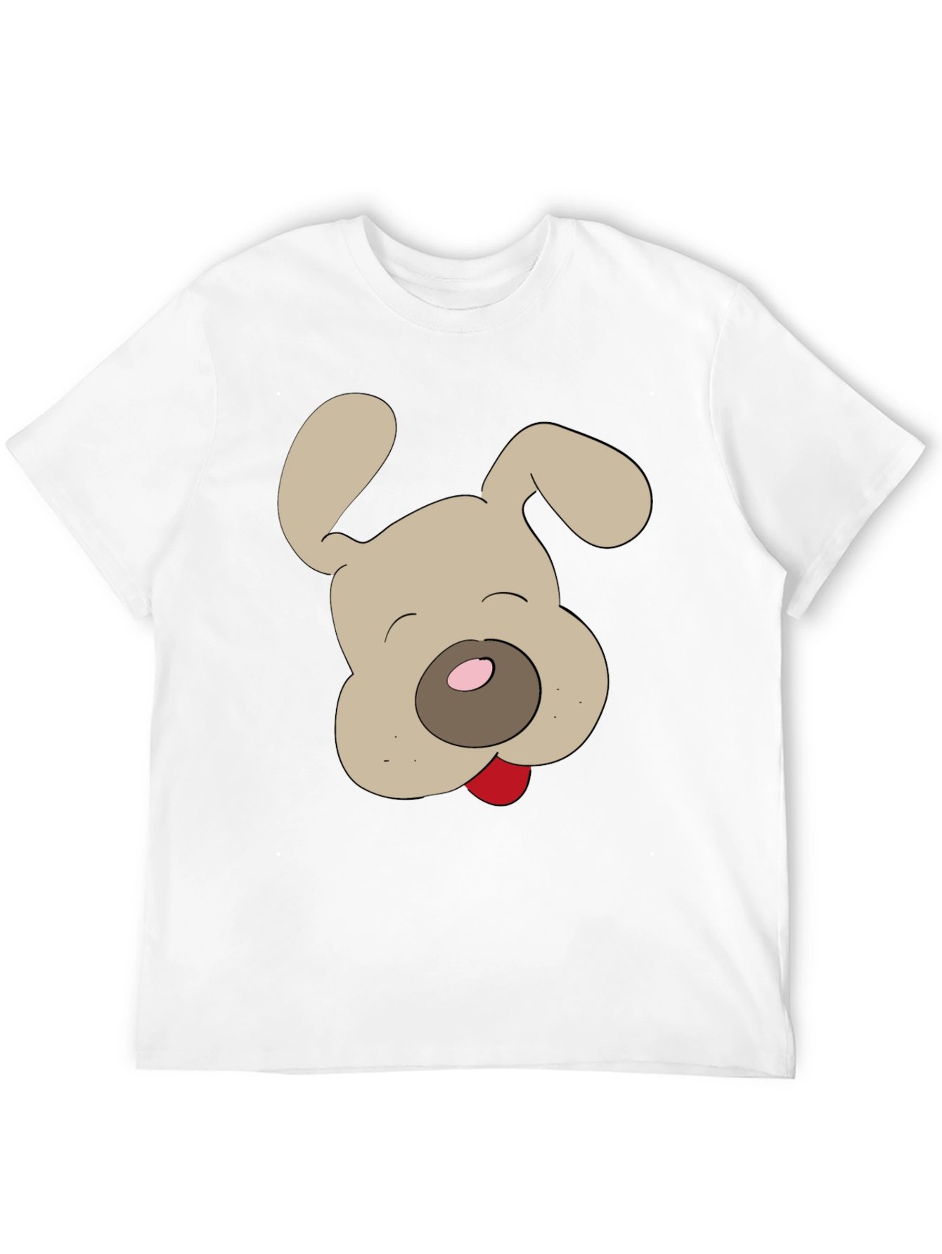 Dog Cartoon Graphic Tee - Mens Black T-Shirt