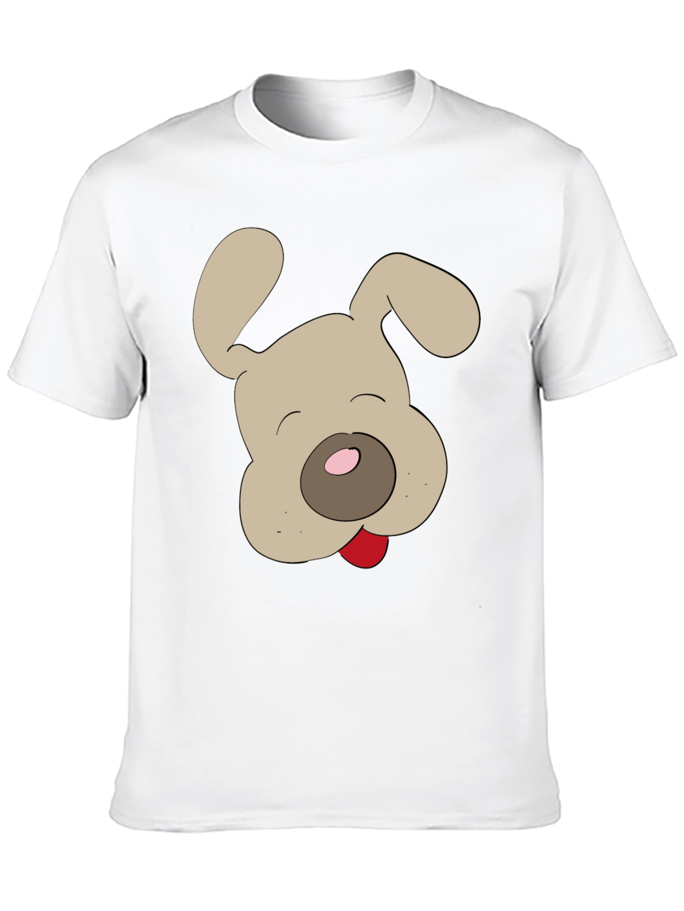 Dog Cartoon Graphic Tee - Mens Black T-Shirt