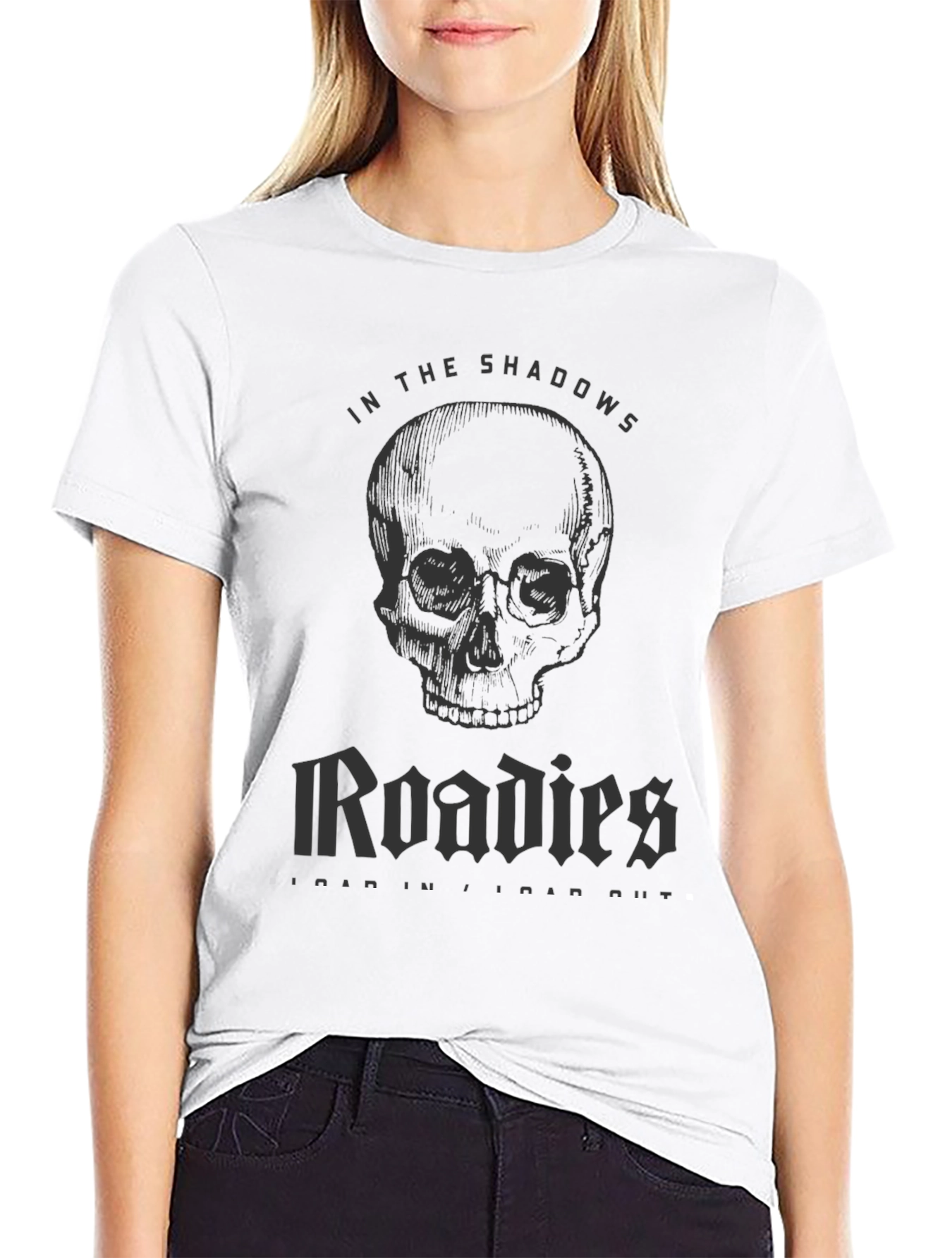 Roadies Skull Graphic Black T-Shirt