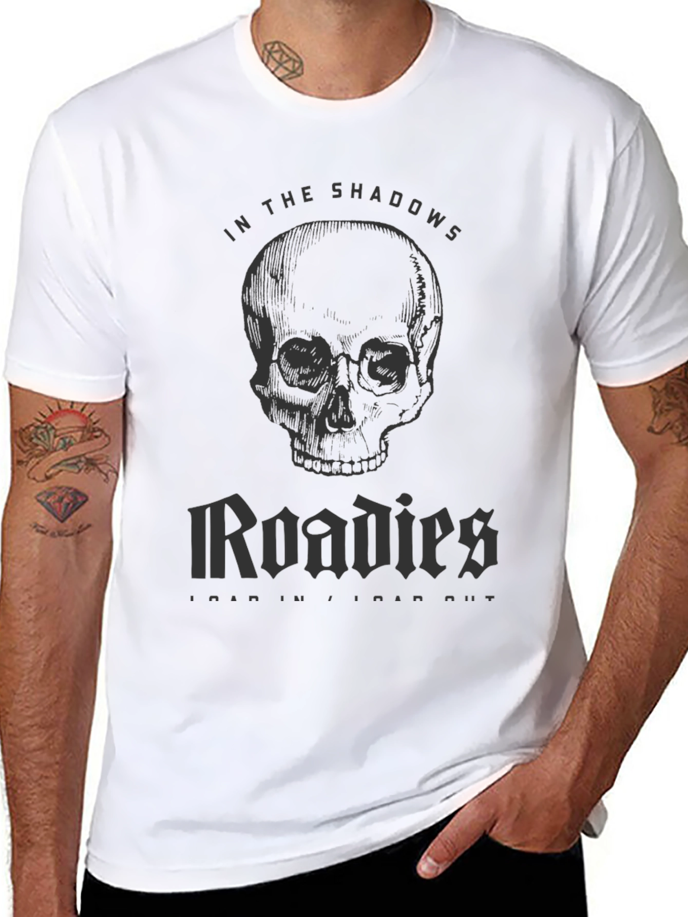 Roadies Skull Graphic Black T-Shirt