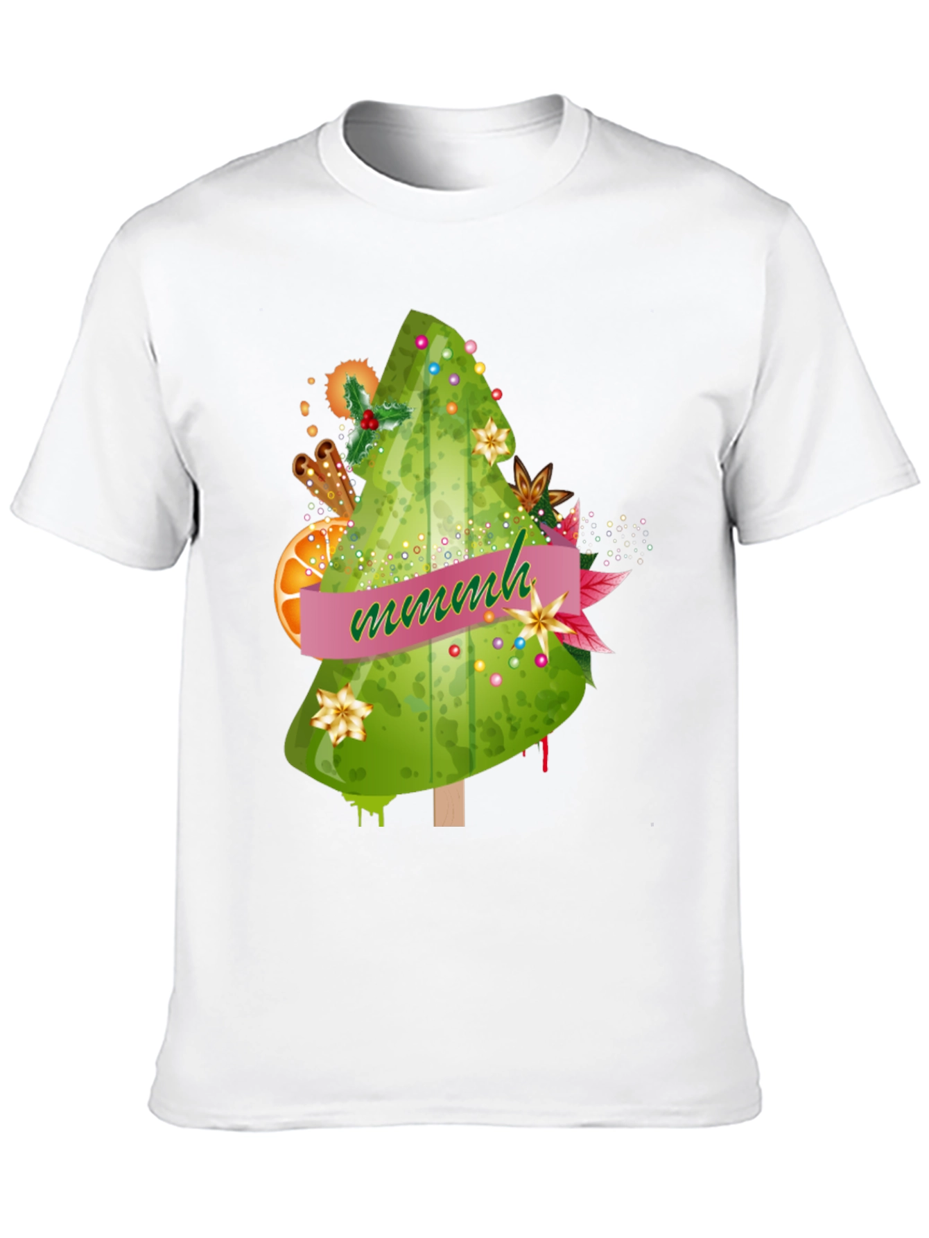 Festive Christmas Tree T-Shirt - Mmmh Holiday Tee