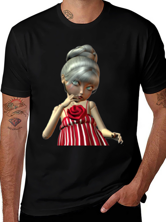 Doll Graphic Tee - Unique Art Print