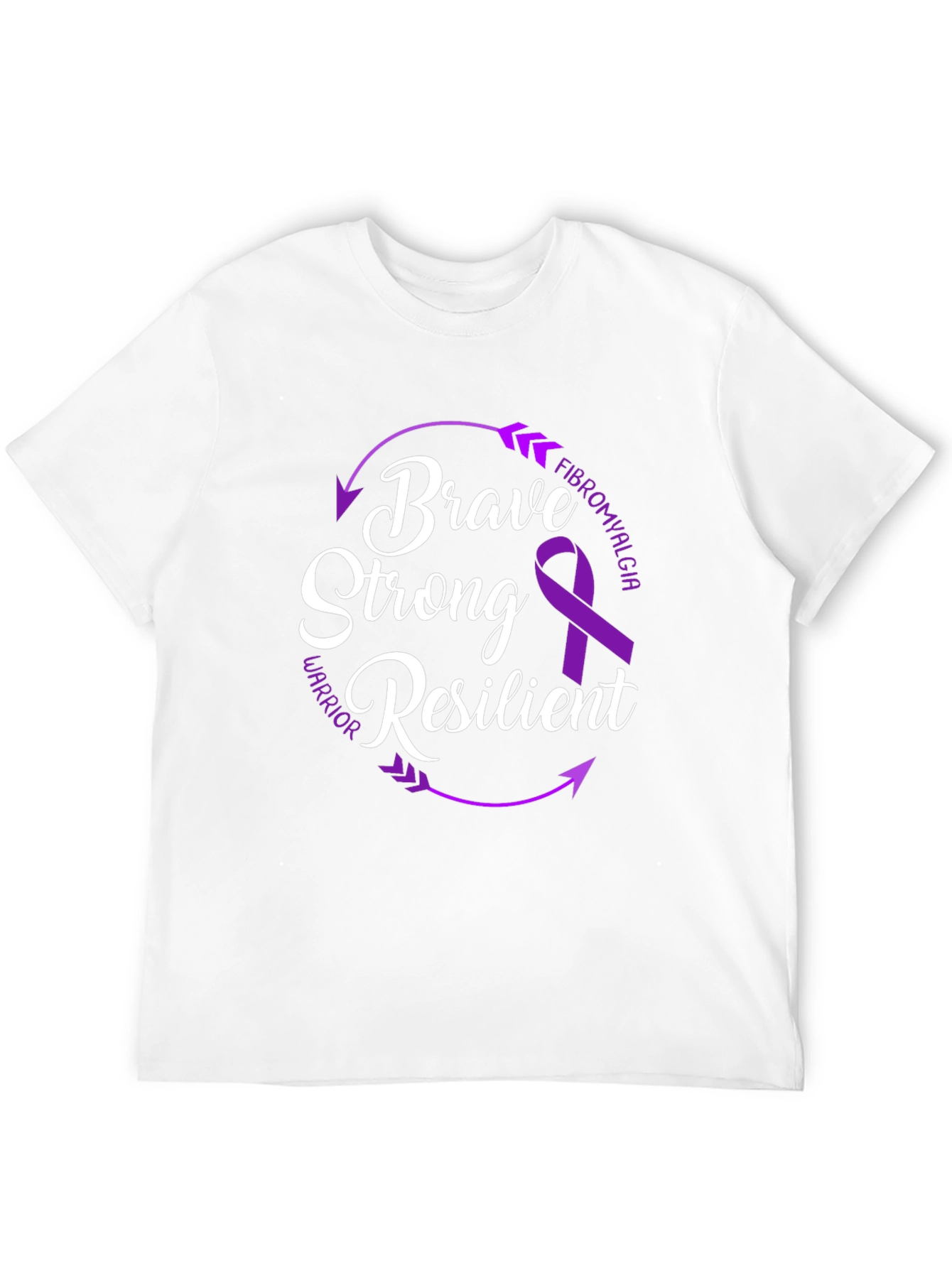Brave Strong Resilient Fibromyalgia Awareness T-Shirt