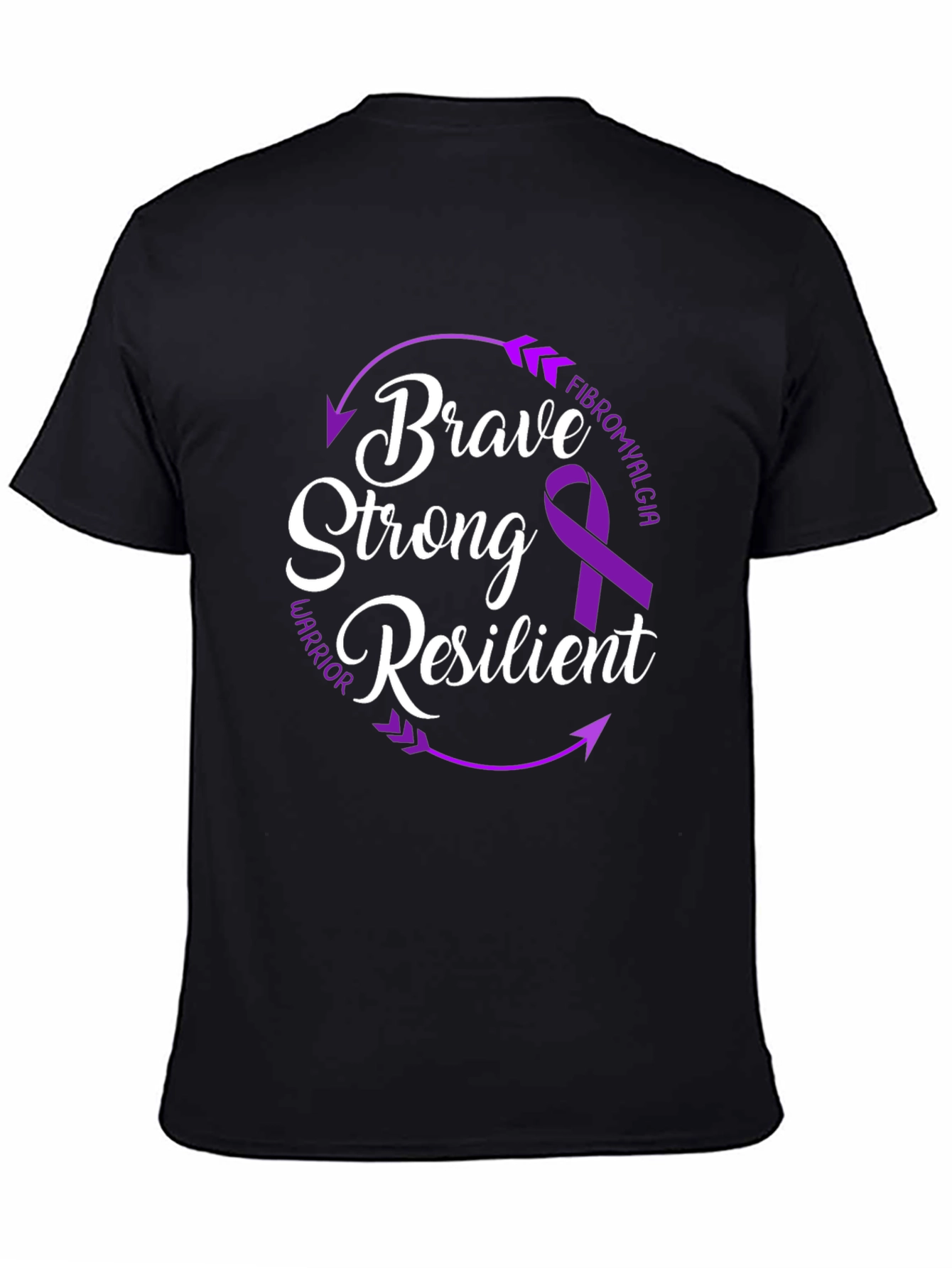 Brave Strong Resilient Fibromyalgia Awareness T-Shirt