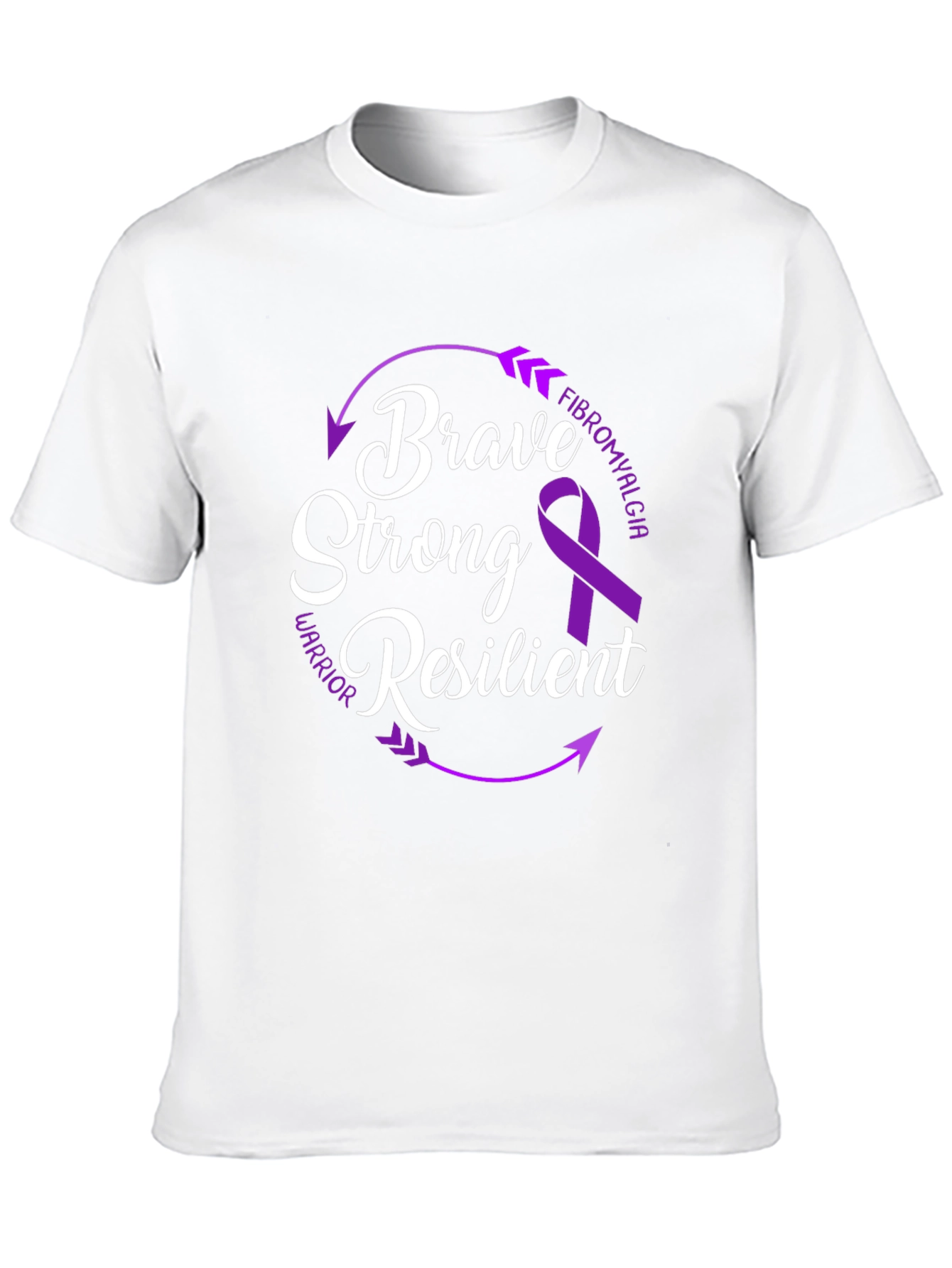 Brave Strong Resilient Fibromyalgia Awareness T-Shirt