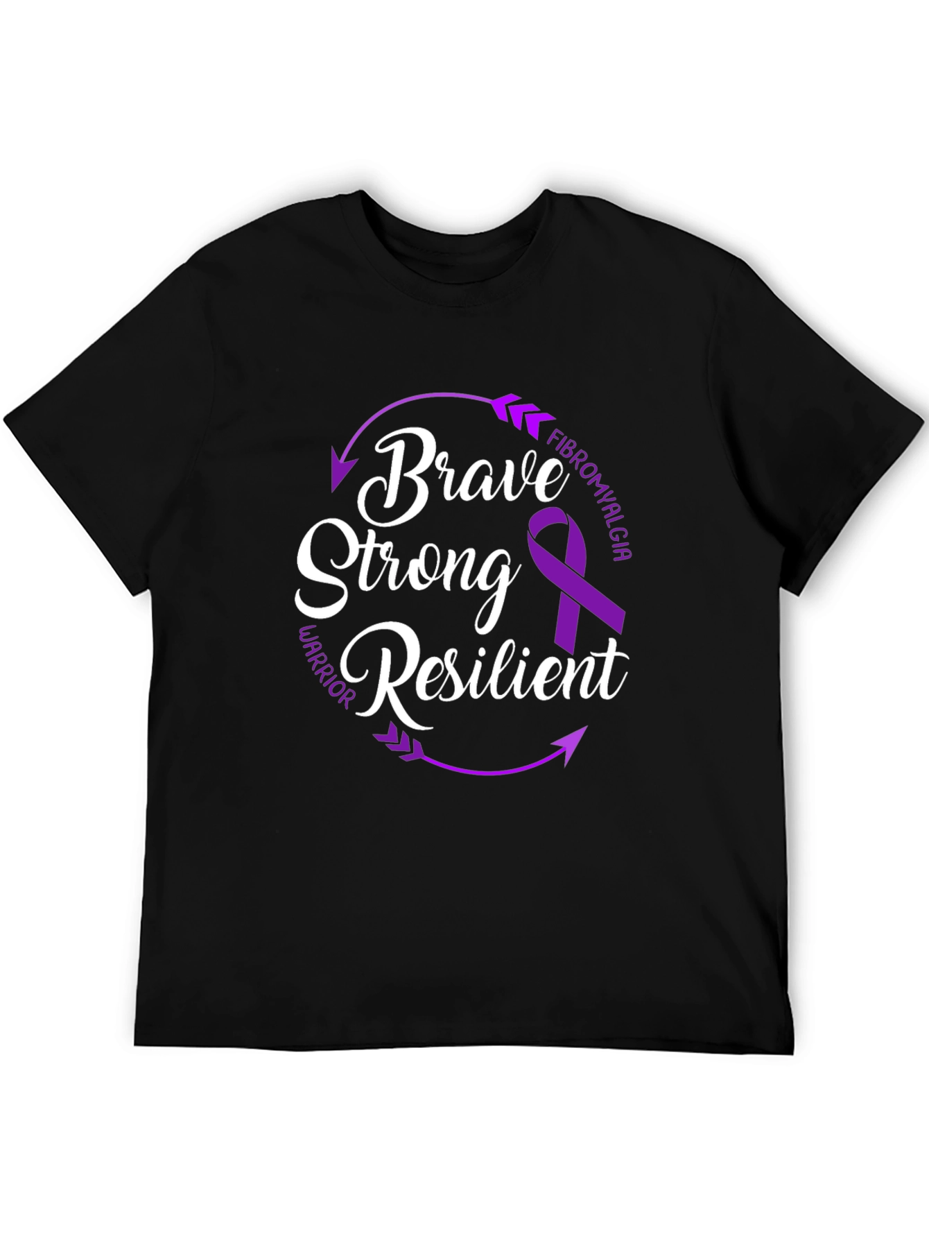 Brave Strong Resilient Fibromyalgia Awareness T-Shirt