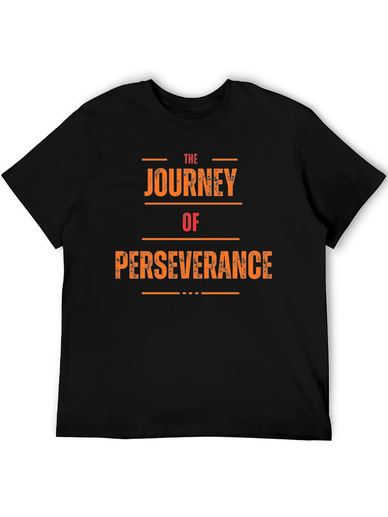 The Journey of Perseverance Black Graphic Tee