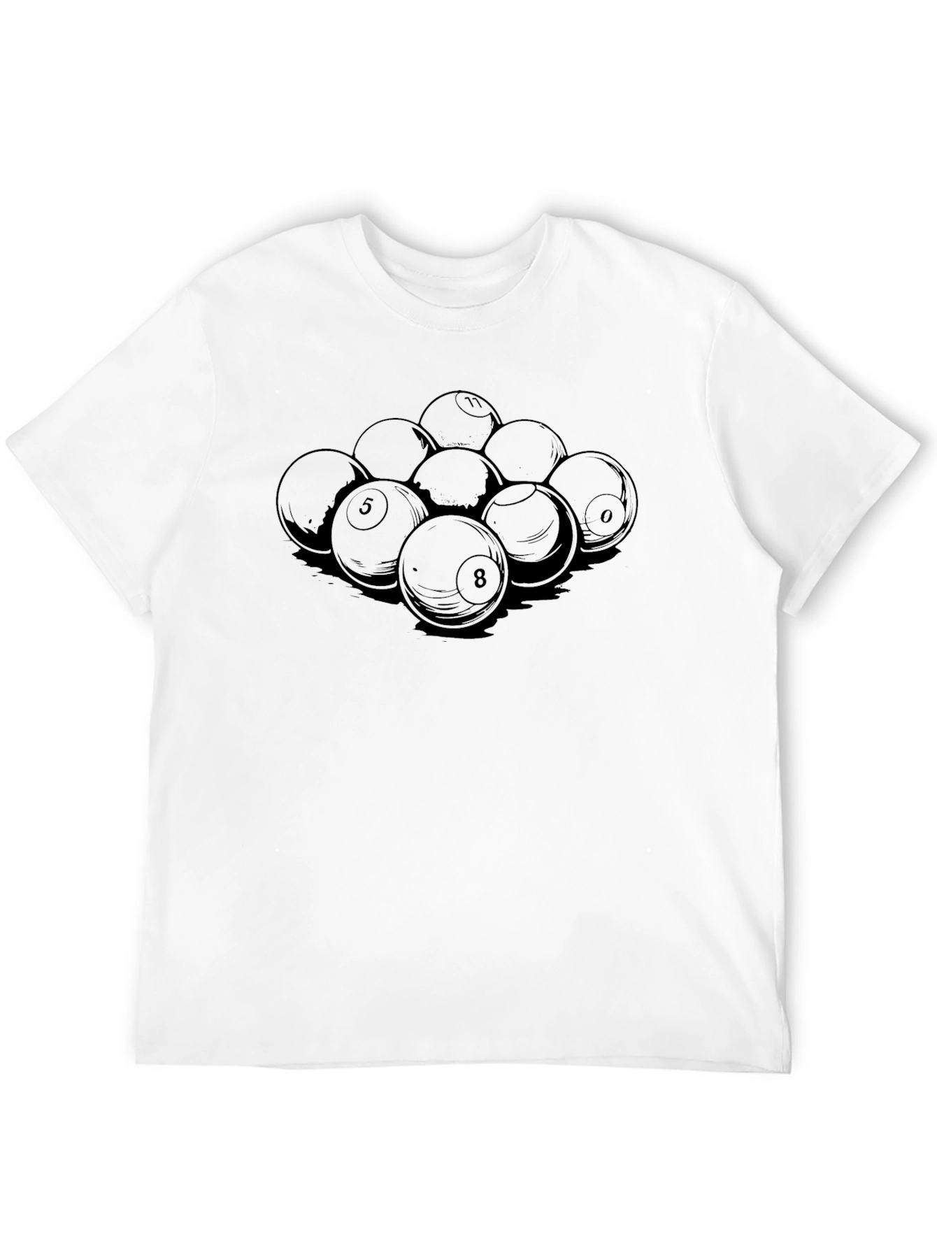 Pool Balls Graphic T-Shirt - Classic Design