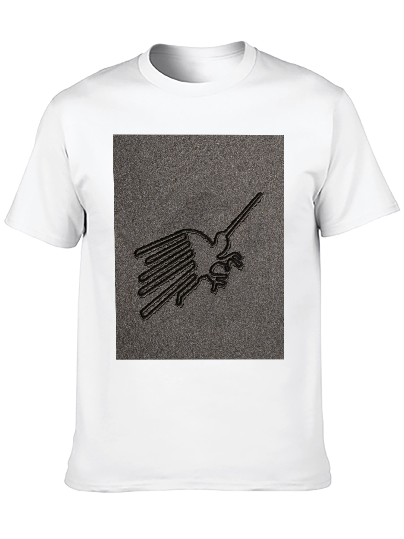 Nazca Lines Bird T-Shirt - Graphic Tee - Black