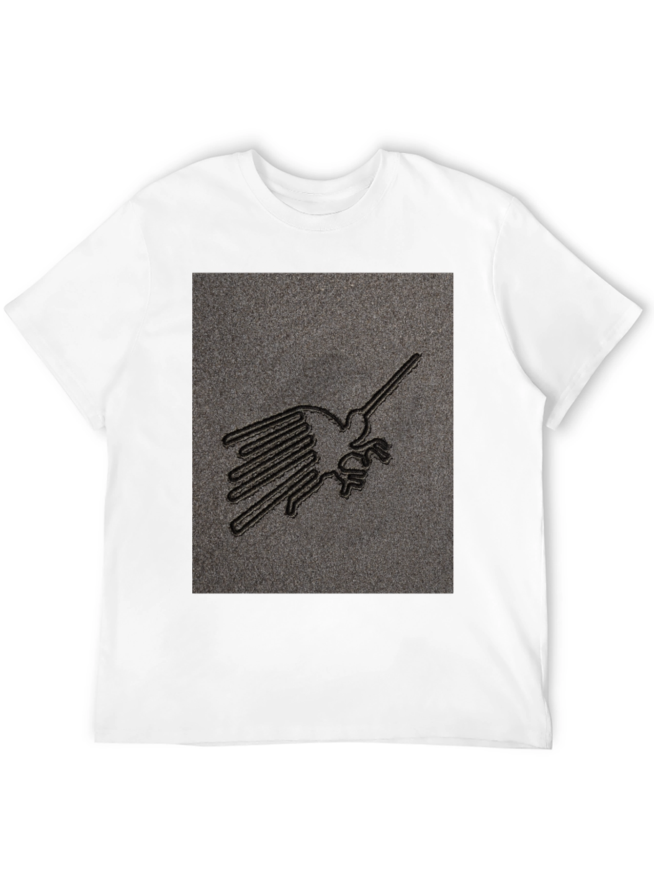 Nazca Lines Bird T-Shirt - Graphic Tee - Black