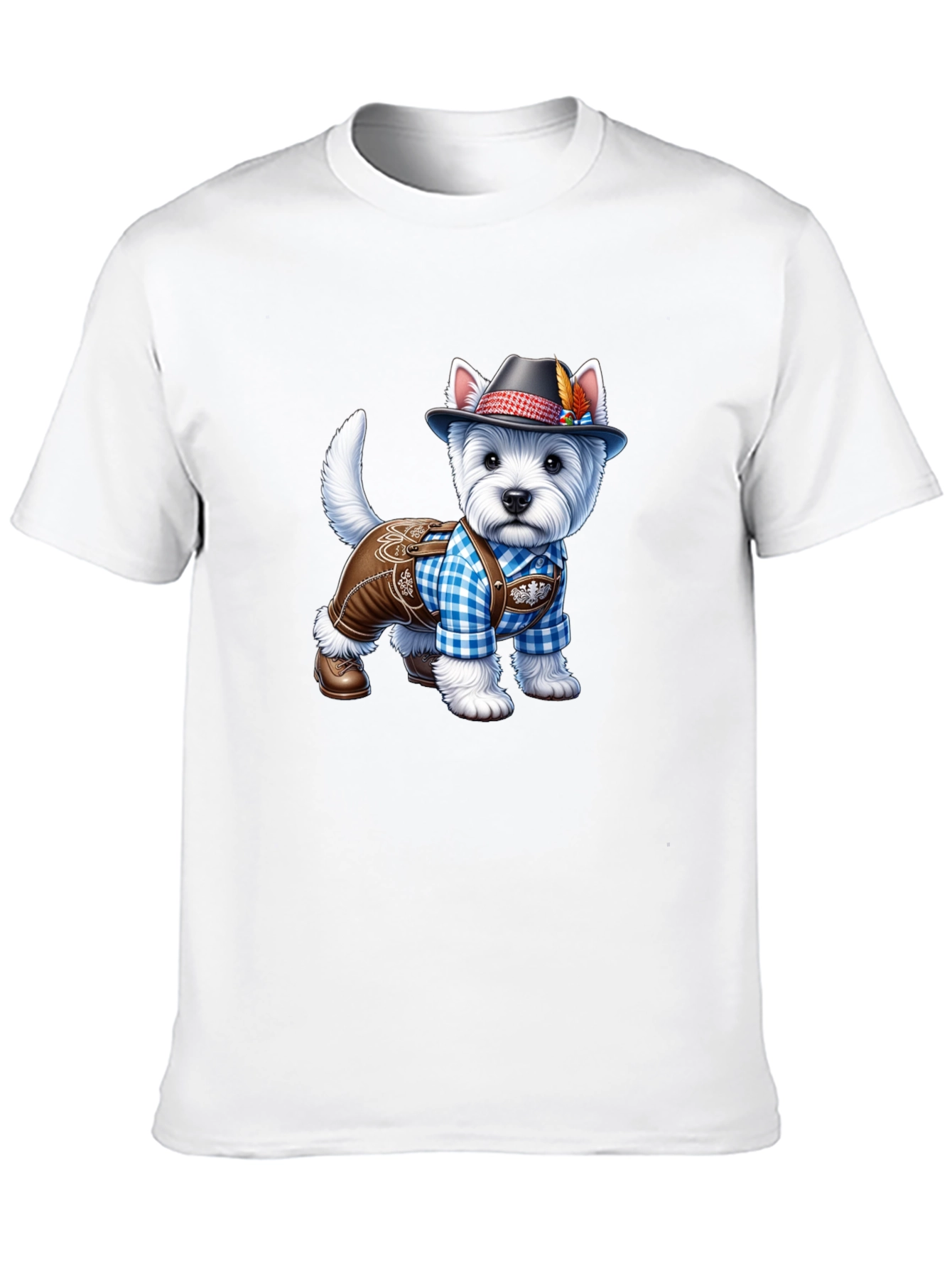 Dog in Lederhosen Graphic T-Shirt