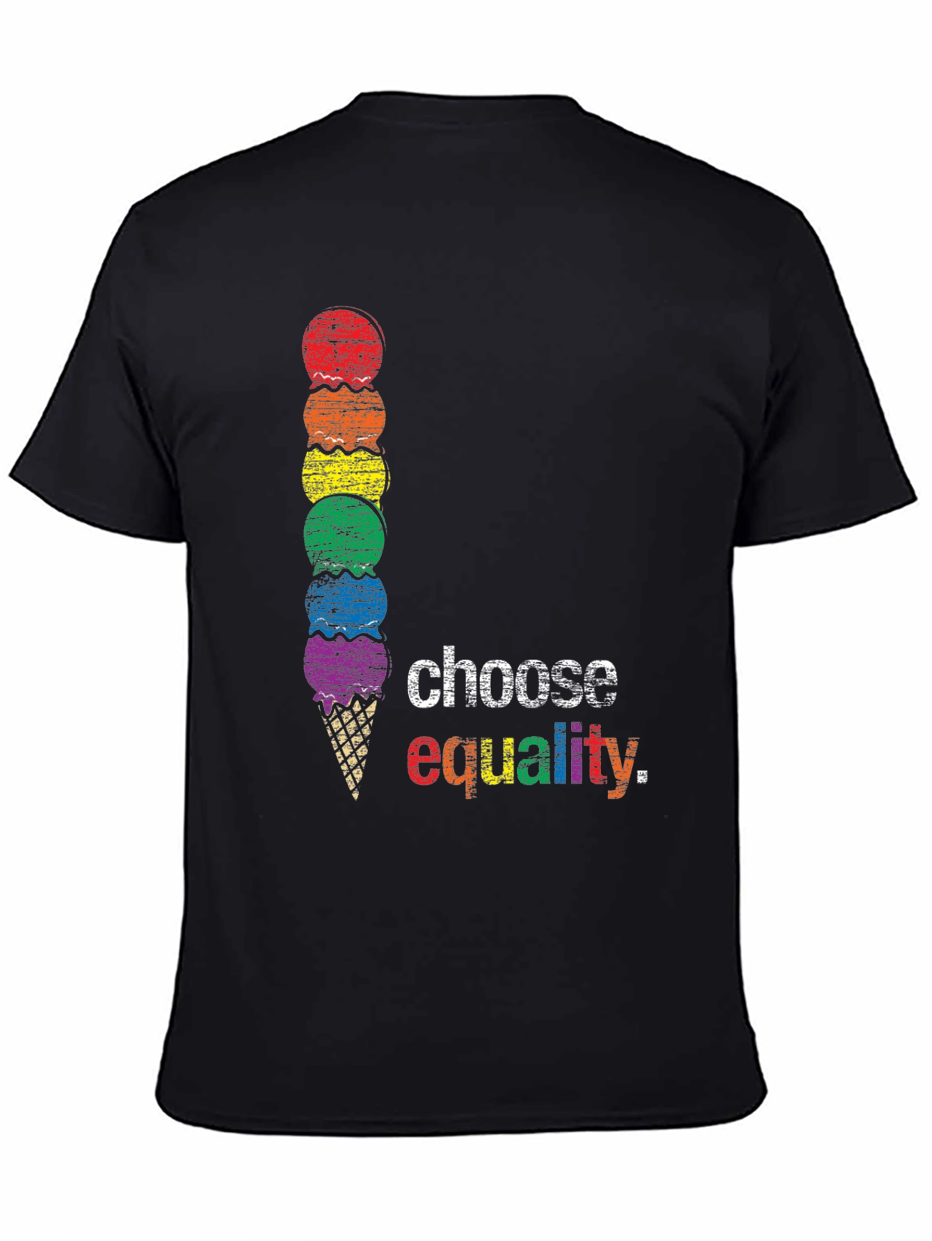 Choose Equality LGBT Pride Rainbow Ice Cream T-Shirt