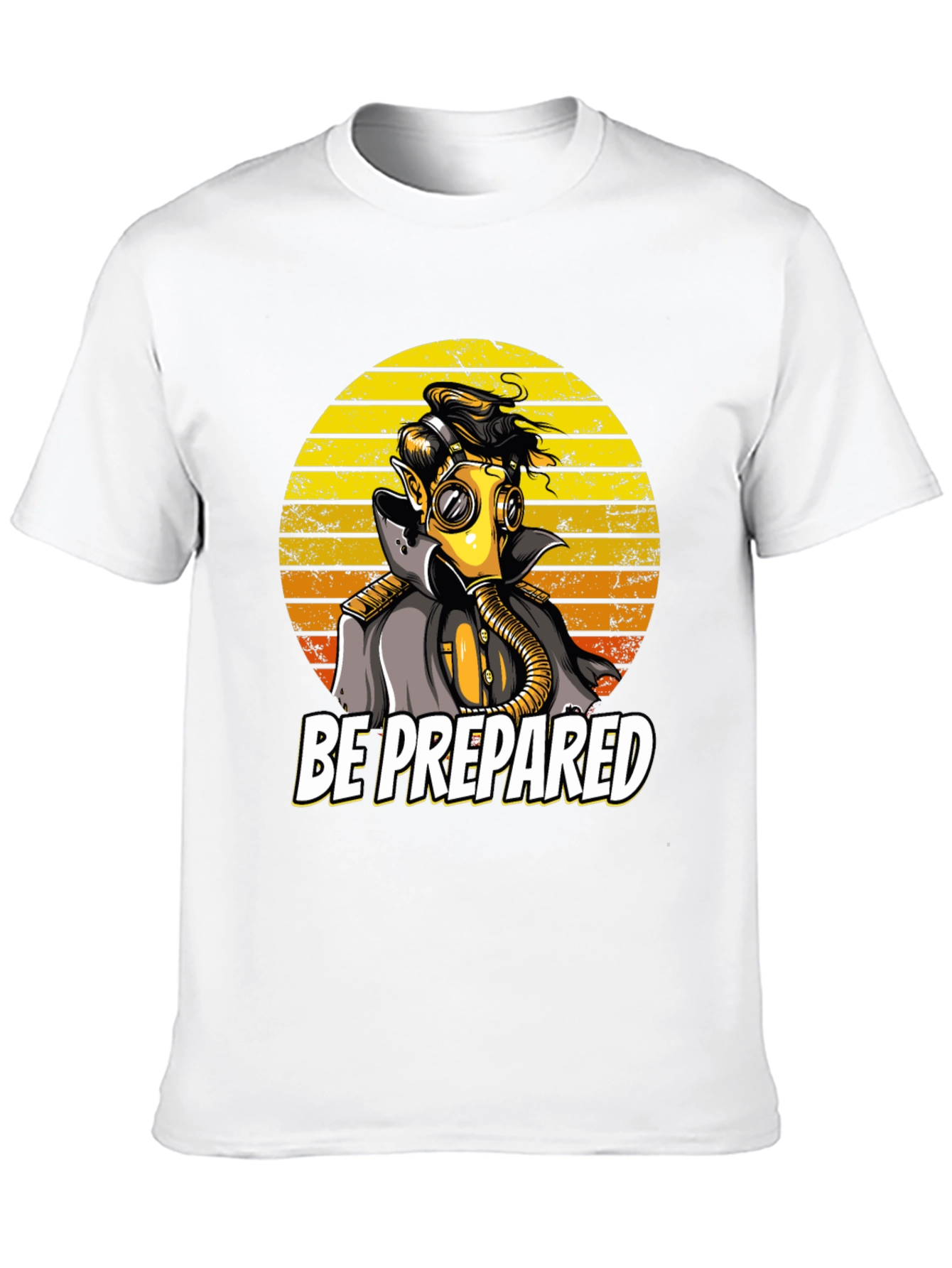 Be Prepared Graphic T-Shirt - Retro Gas Mask Design