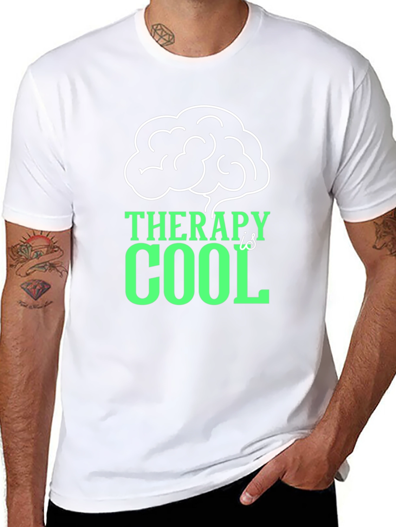 Therapy Is Cool T-Shirt - Black