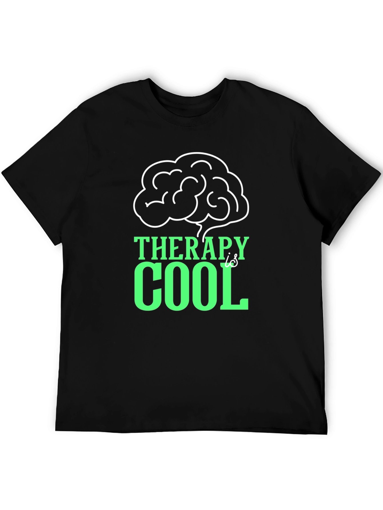 Therapy Is Cool T-Shirt - Black