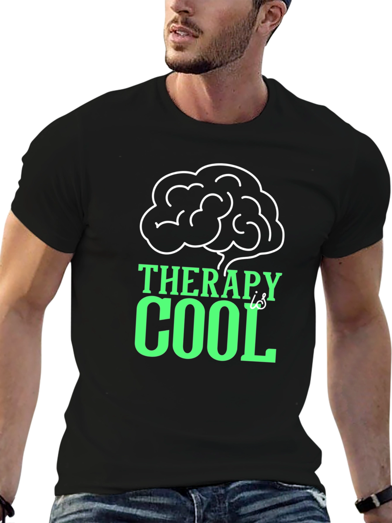Therapy Is Cool T-Shirt - Black