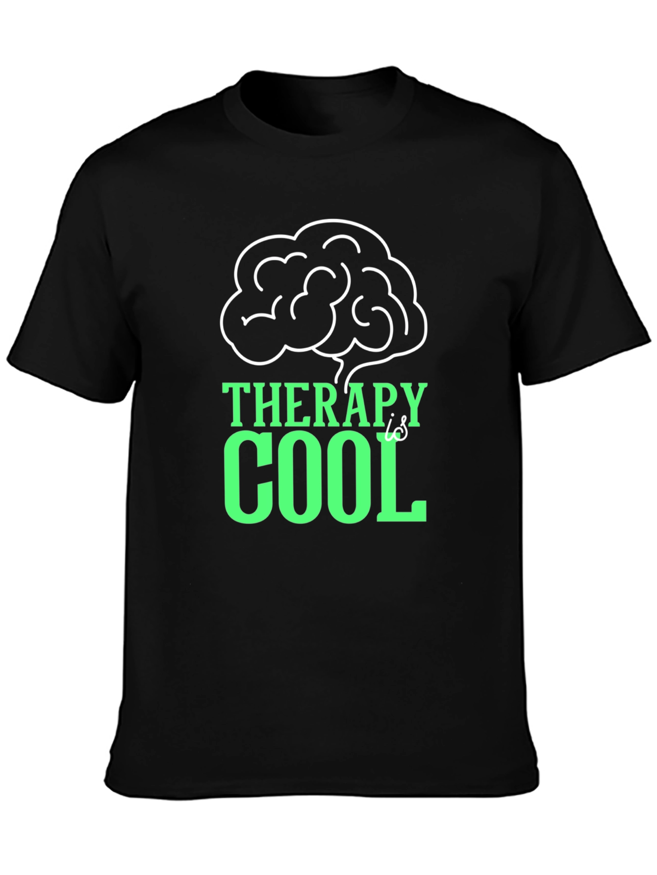 Therapy Is Cool T-Shirt - Black
