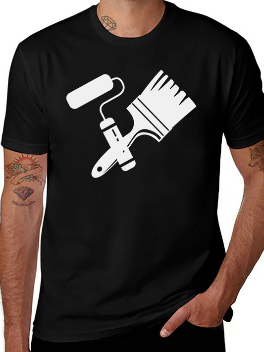 Painters Tee: Brush & Roller Graphic Shirt