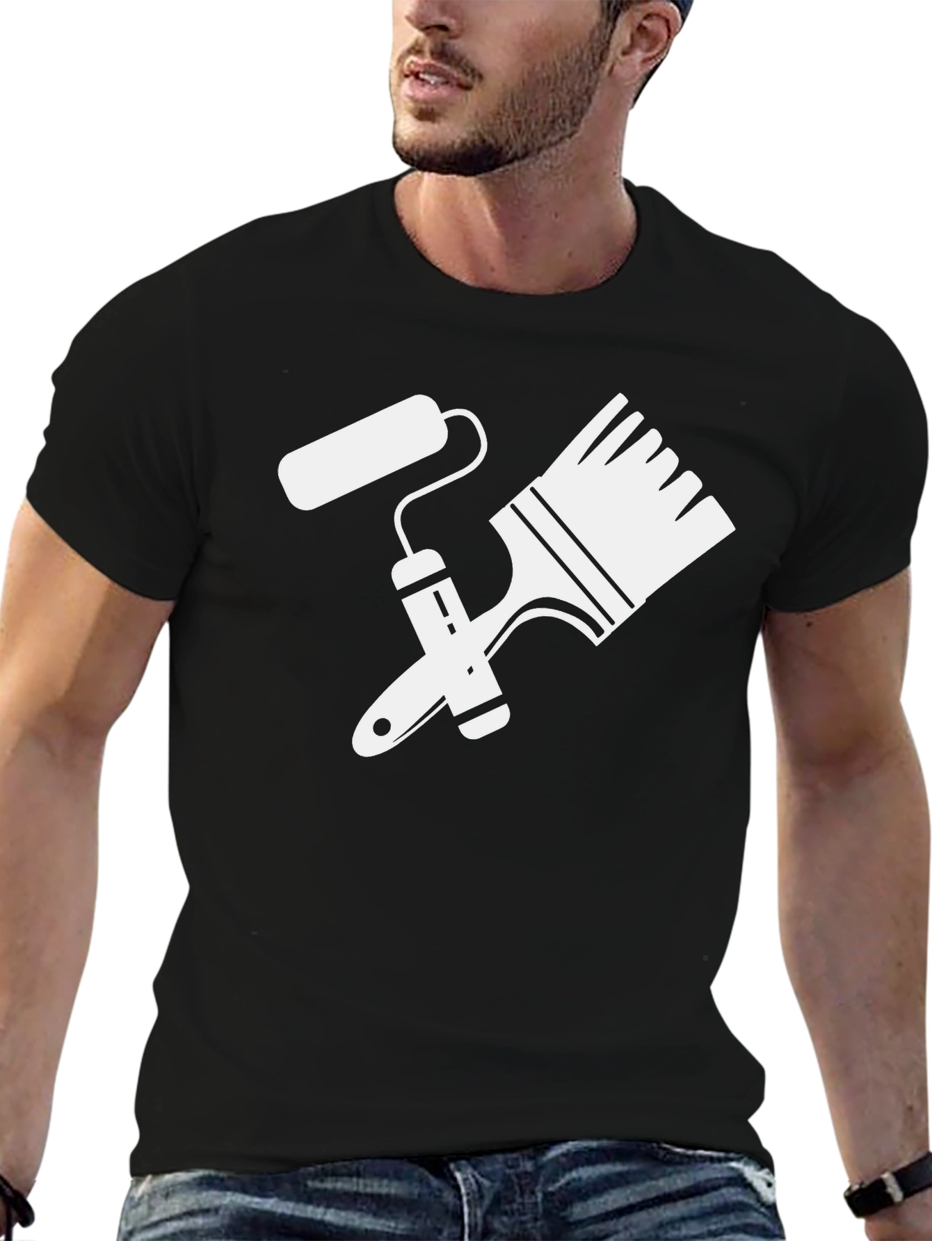 Painters Tee: Brush & Roller Graphic Shirt