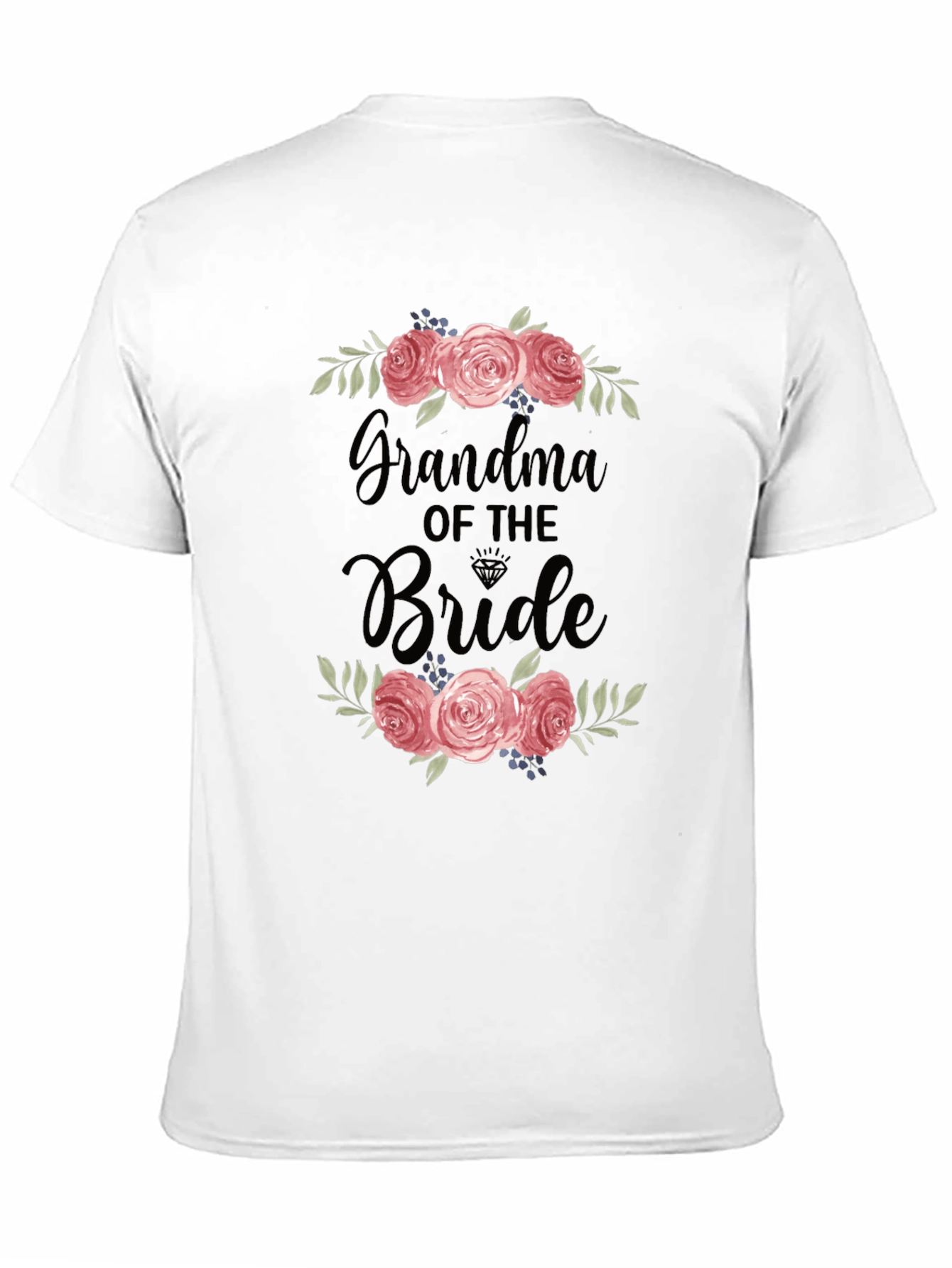 Grandma of the Bride T-Shirt with Floral Design